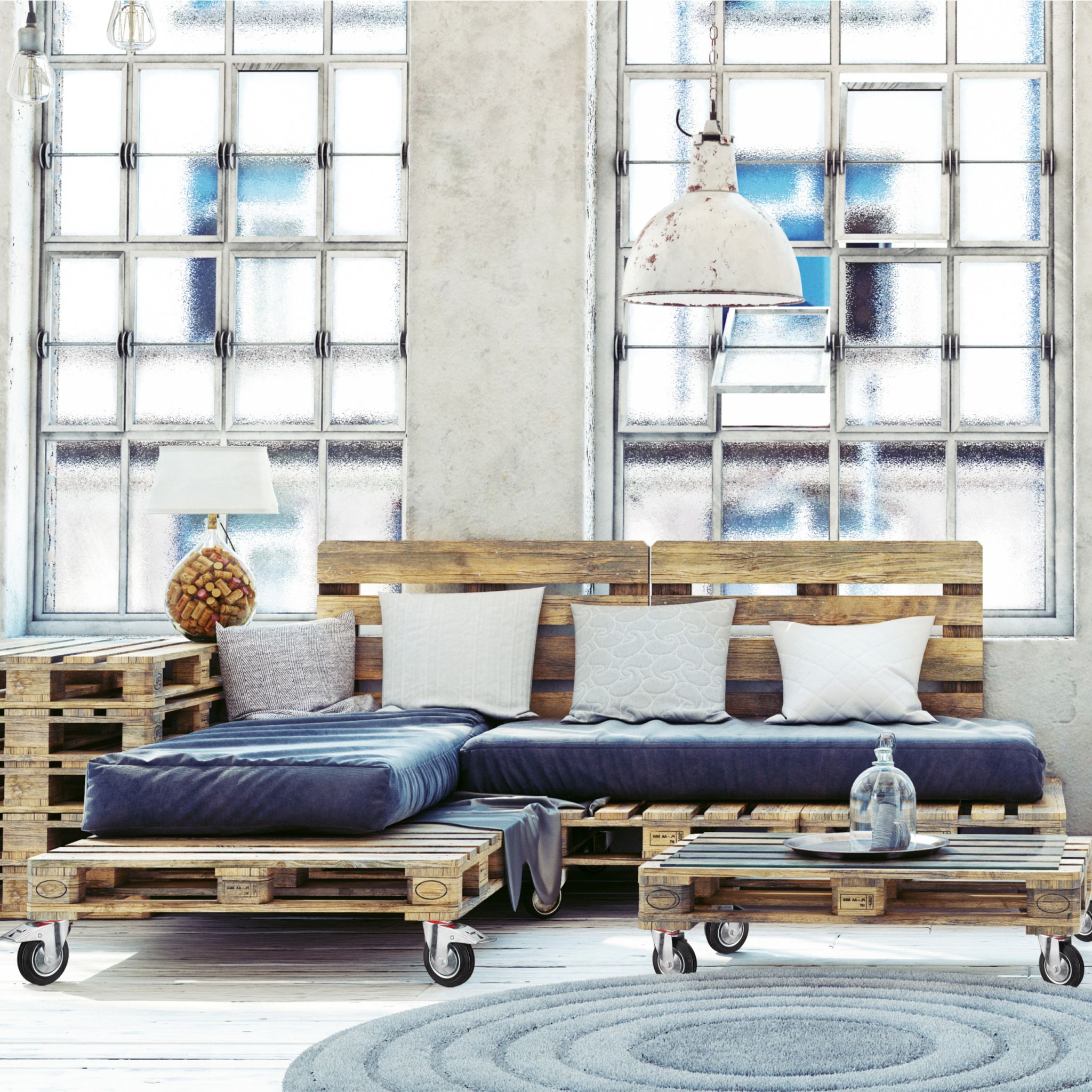 Schwerlastrollen 4er-Set Rot-Schwarz-Silber von Relaxdays
