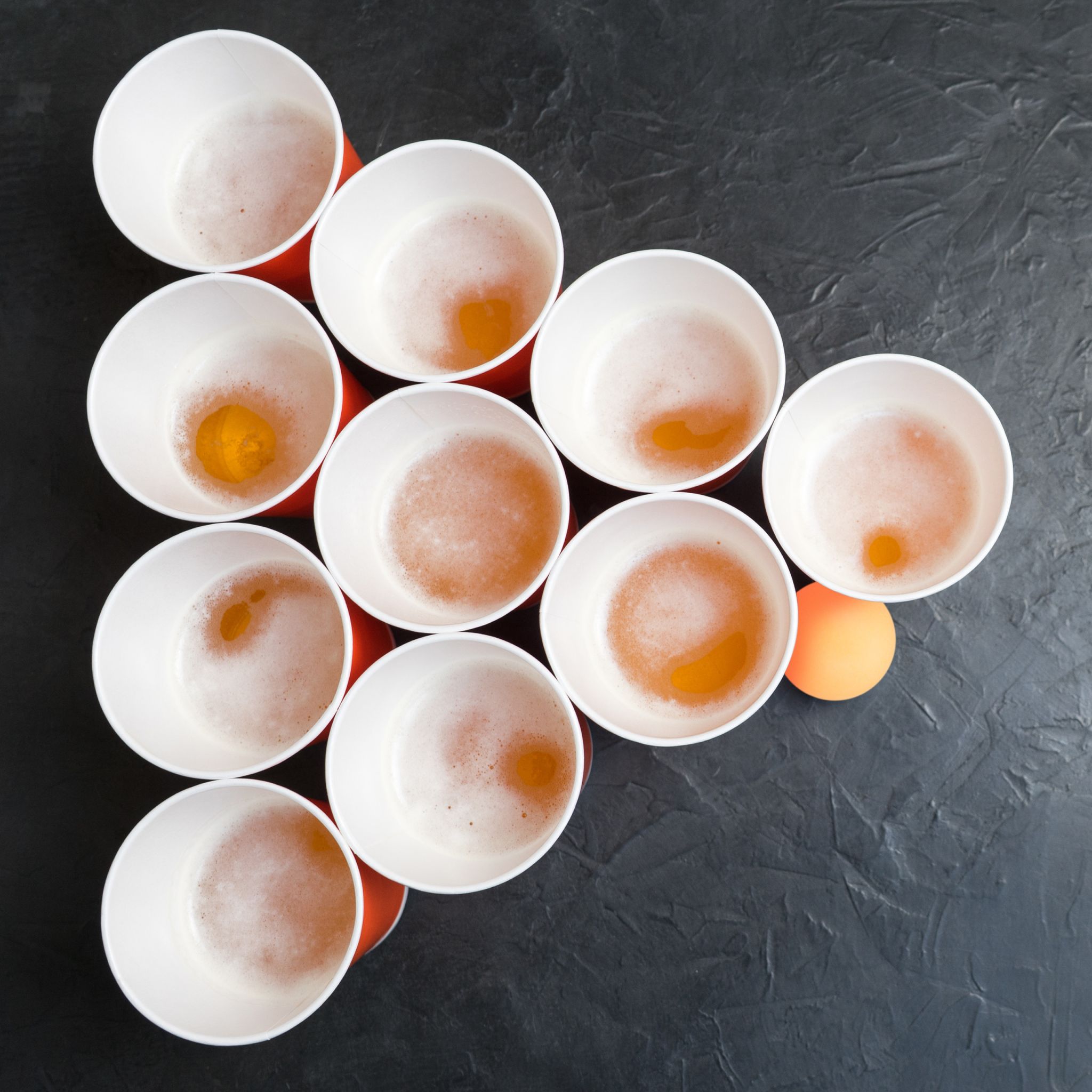 Beer Pong Bälle orange Orange von Relaxdays