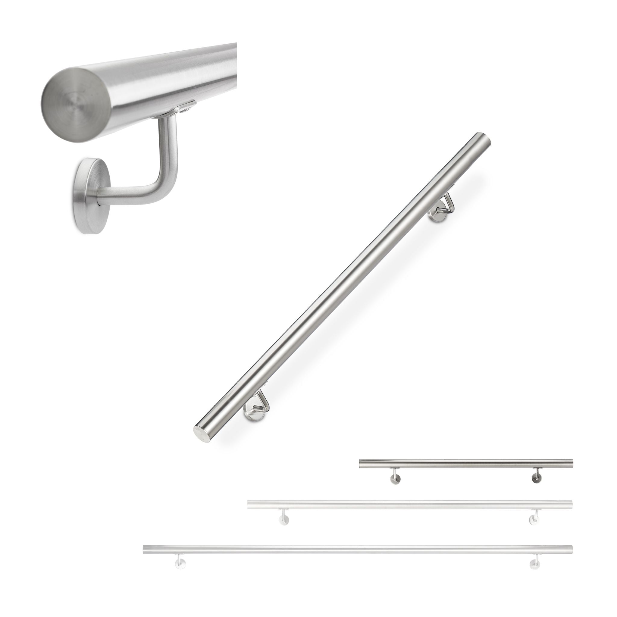 Handlauf Edelstahl Silber von Relaxdays