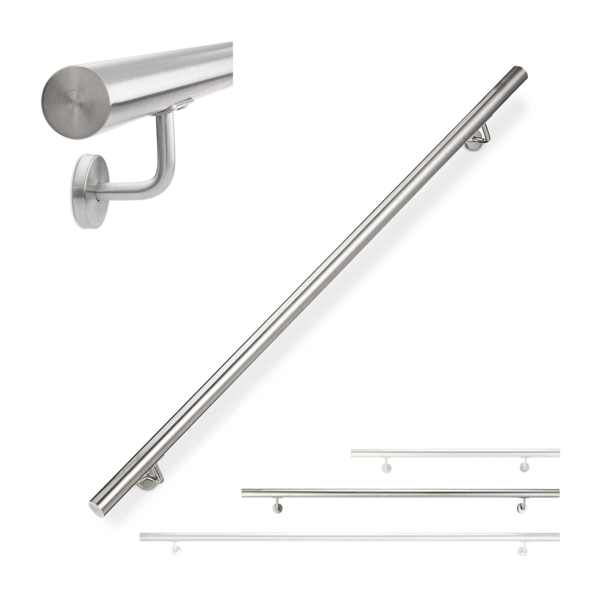 Handlauf Edelstahl Silber von Relaxdays