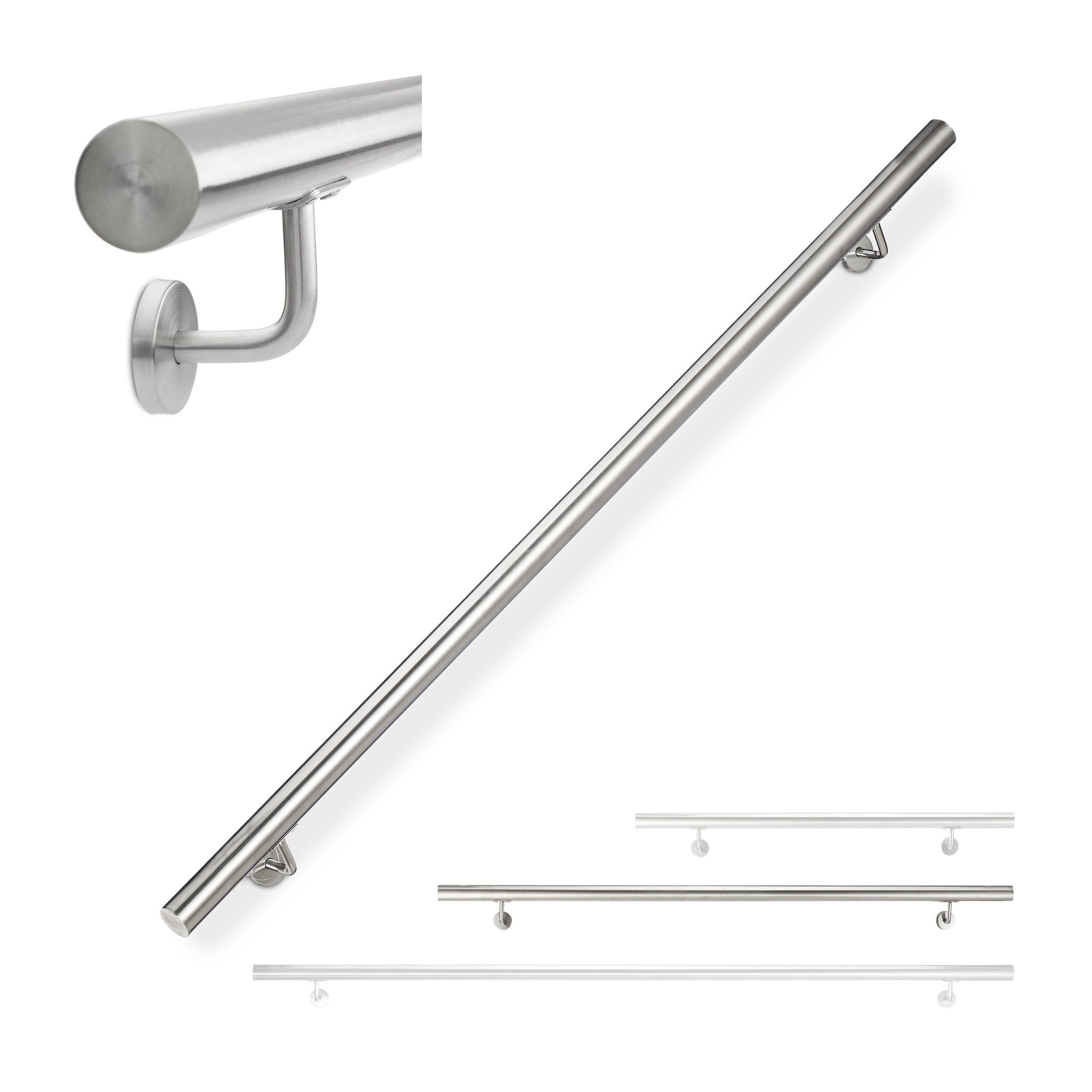 Handlauf Edelstahl Silber von Relaxdays