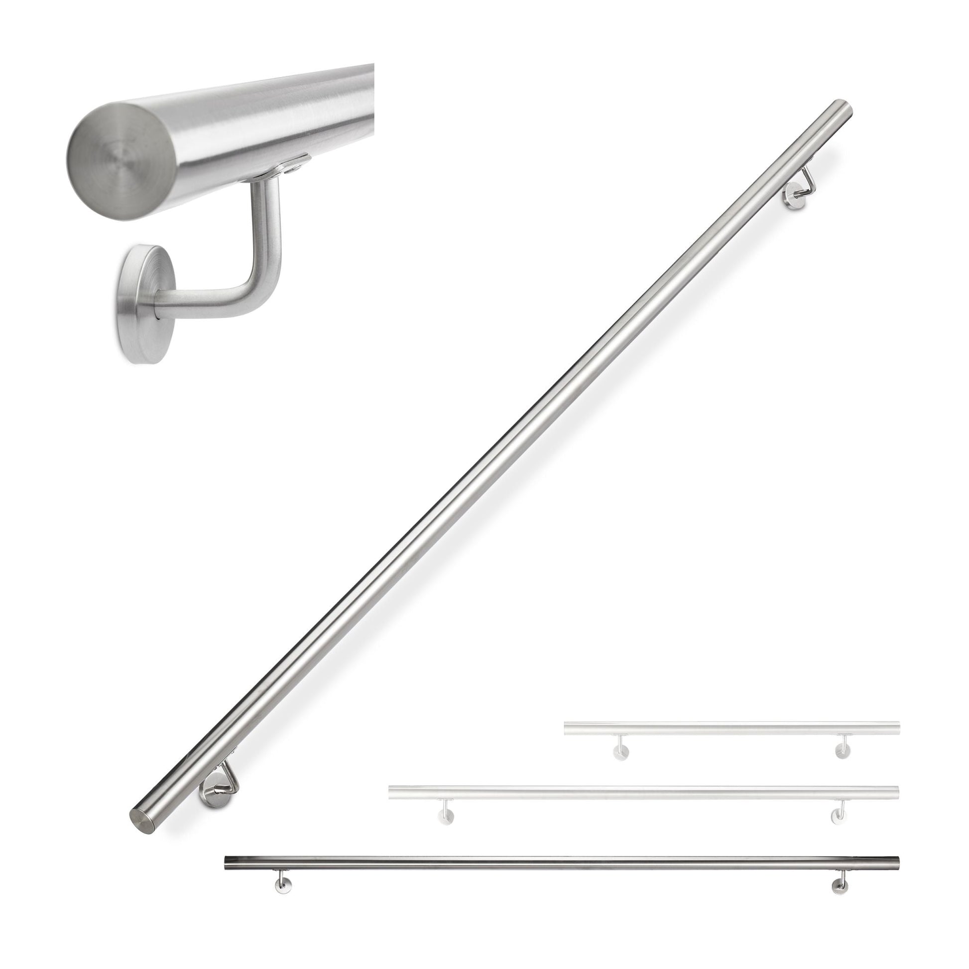 Handlauf Edelstahl Silber von Relaxdays