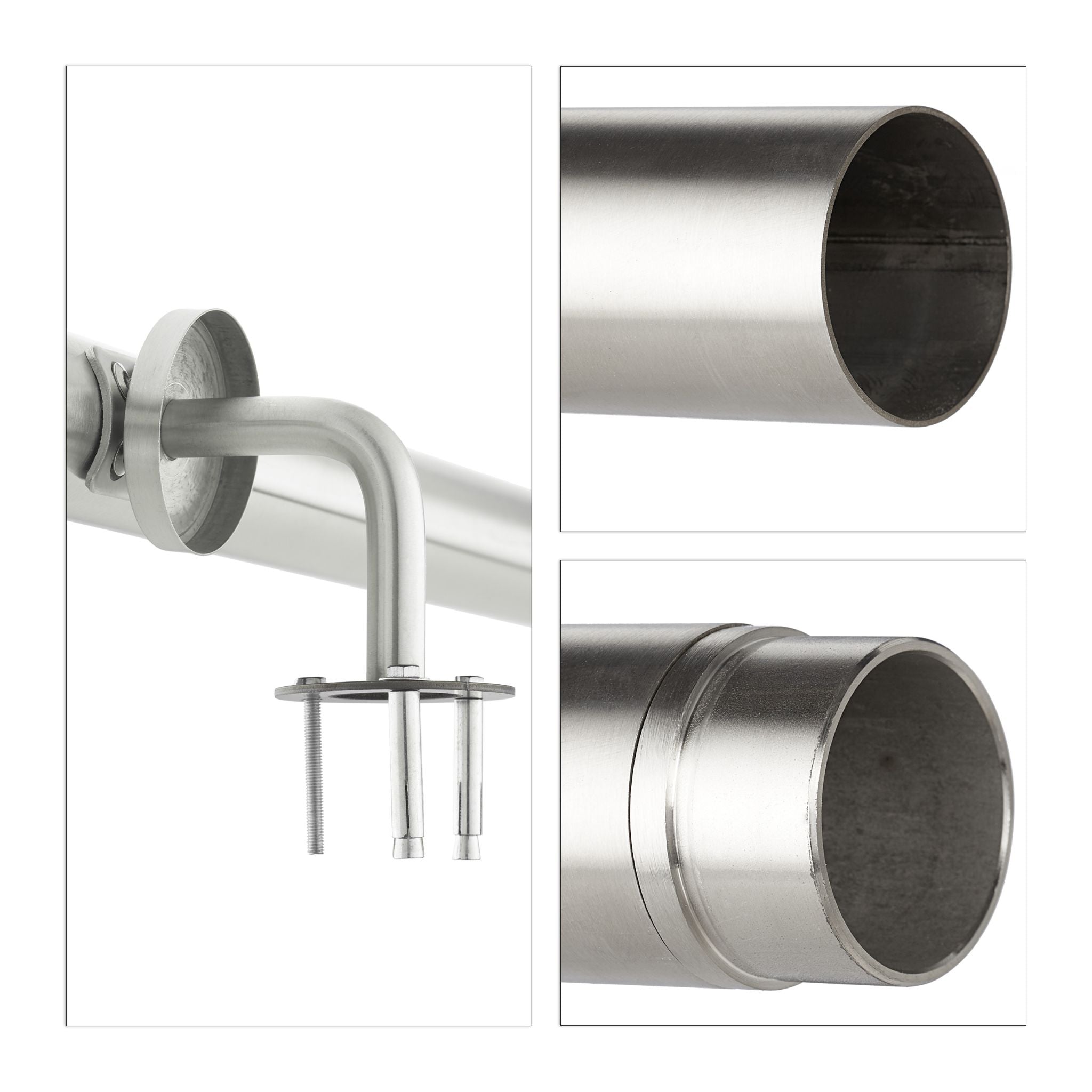 Handlauf 100cm erweiterbar Silber von Relaxdays