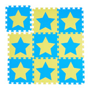 Puzzlematte Sterne Blau-Gelb von Relaxdays
