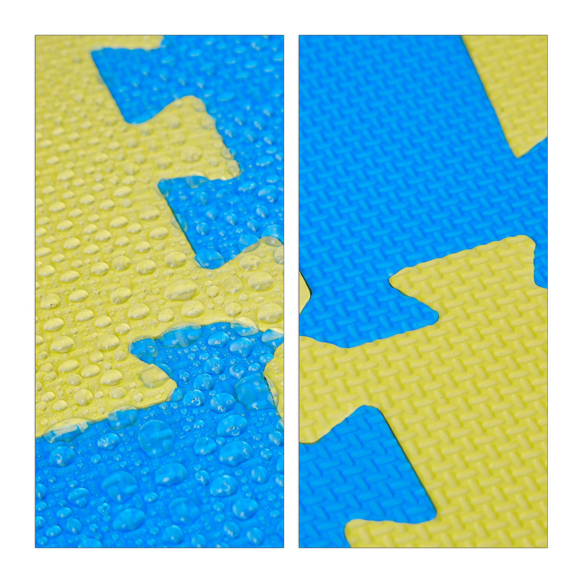 Puzzlematte Sterne Blau-Gelb von Relaxdays