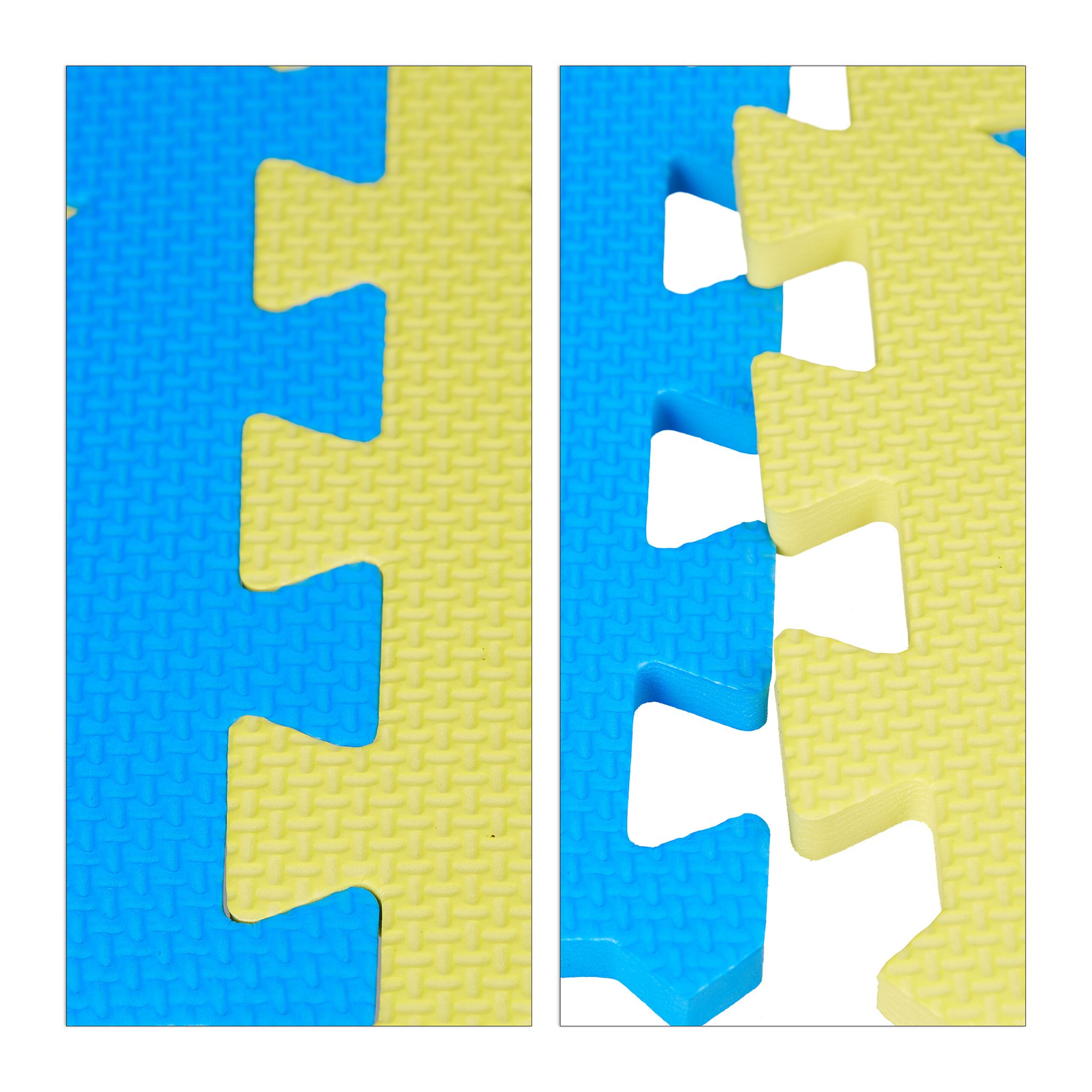 Puzzlematte Sterne Blau-Gelb von Relaxdays