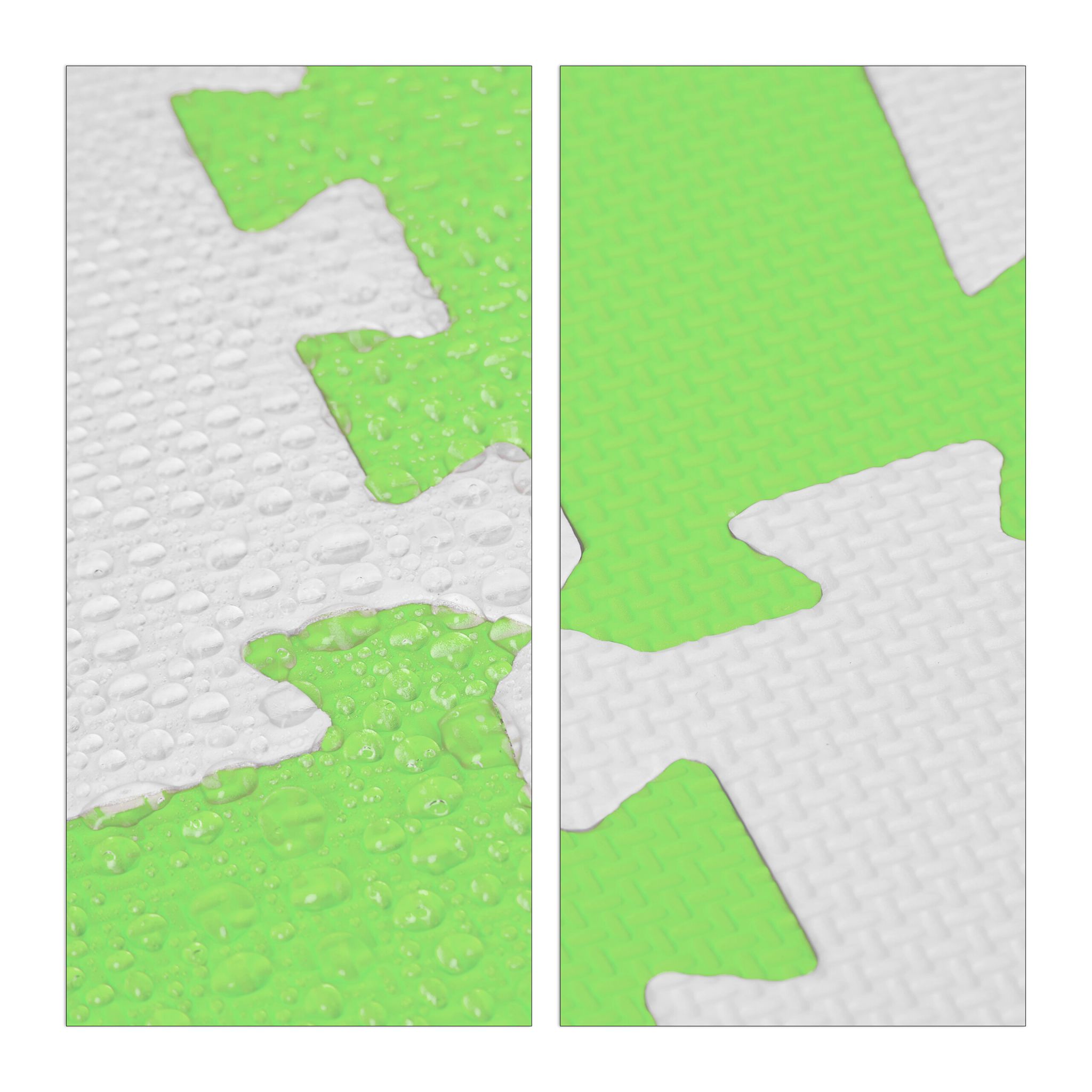 Puzzlematte Sterne Weiss-Grün von Relaxdays