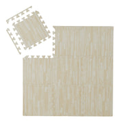 Bodenschutzmatte in Holzoptik 9er-Set Weiss von Relaxdays