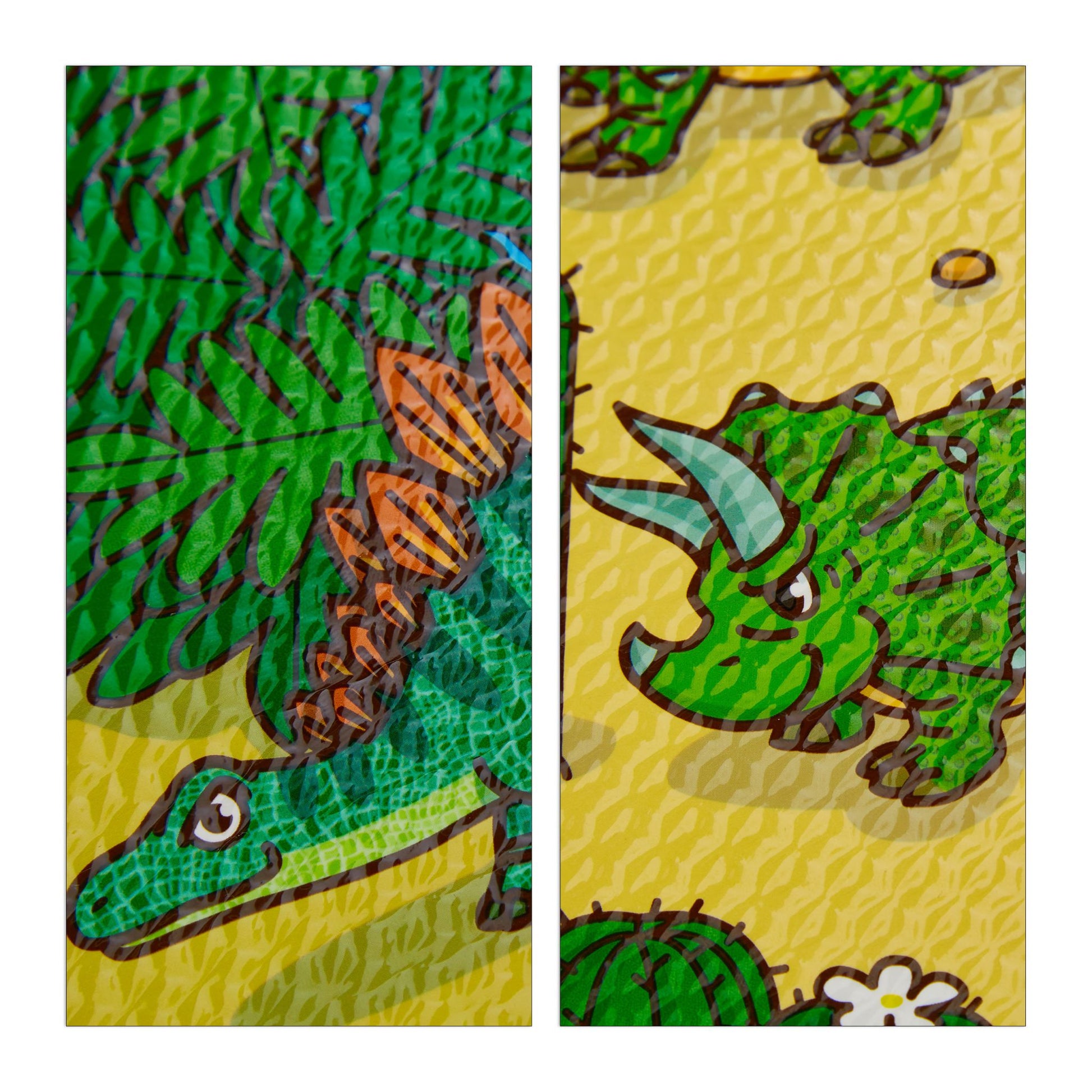 Puzzlematte Dinosaurier Blau-Grün-Hellbraun von Relaxdays