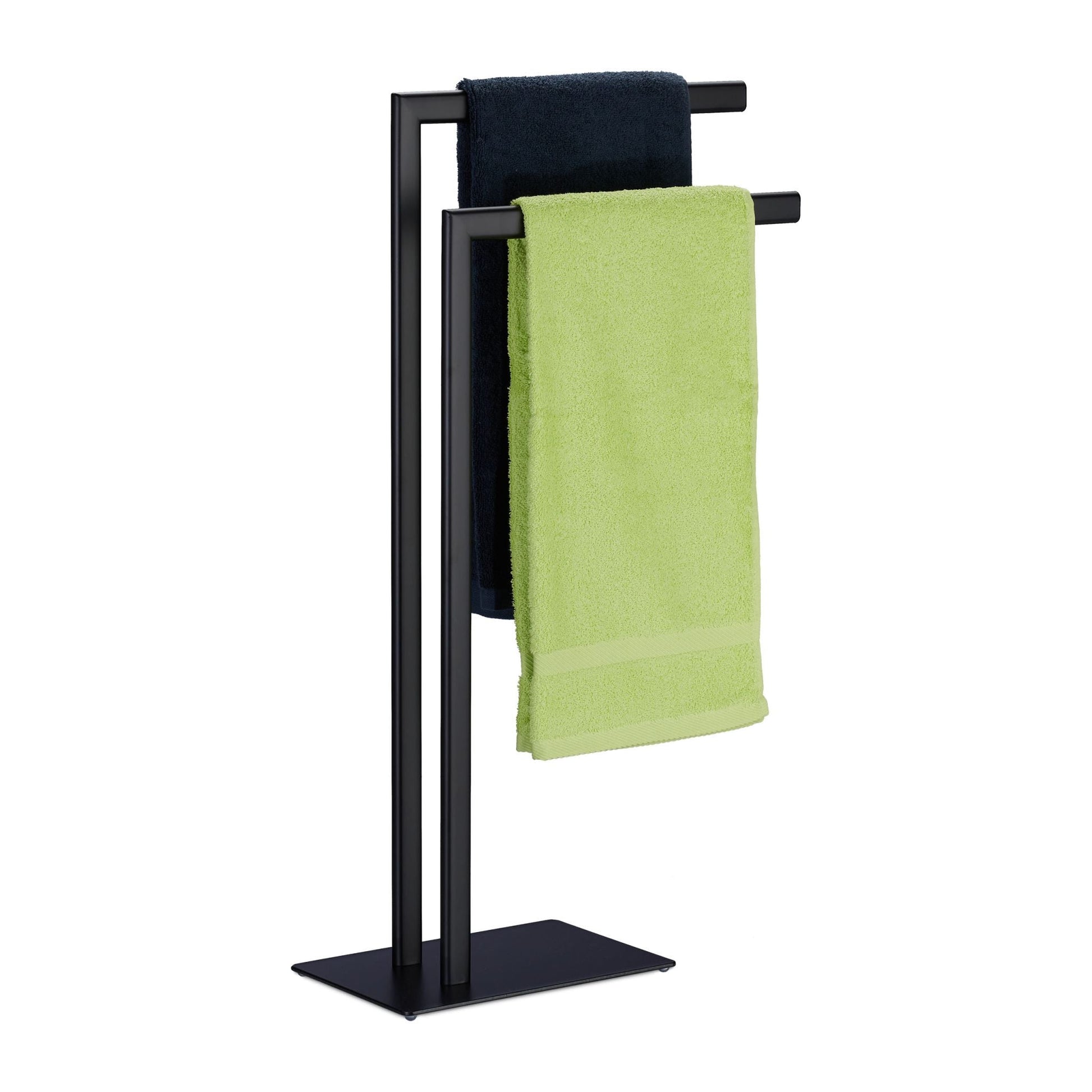 Handtuchständer schwarz Schwarz von Relaxdays