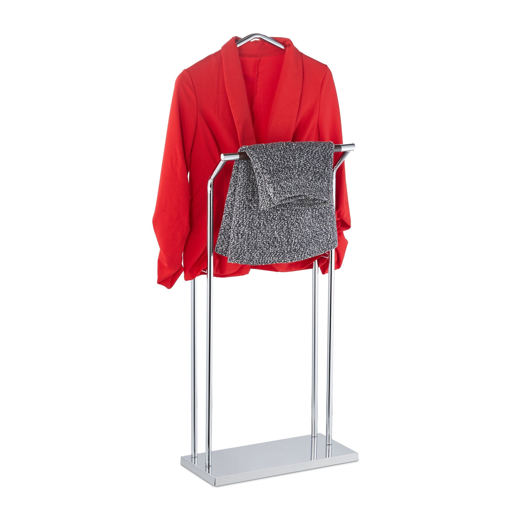 Herrendiener Metall Dunkelbraun-Silber von Relaxdays