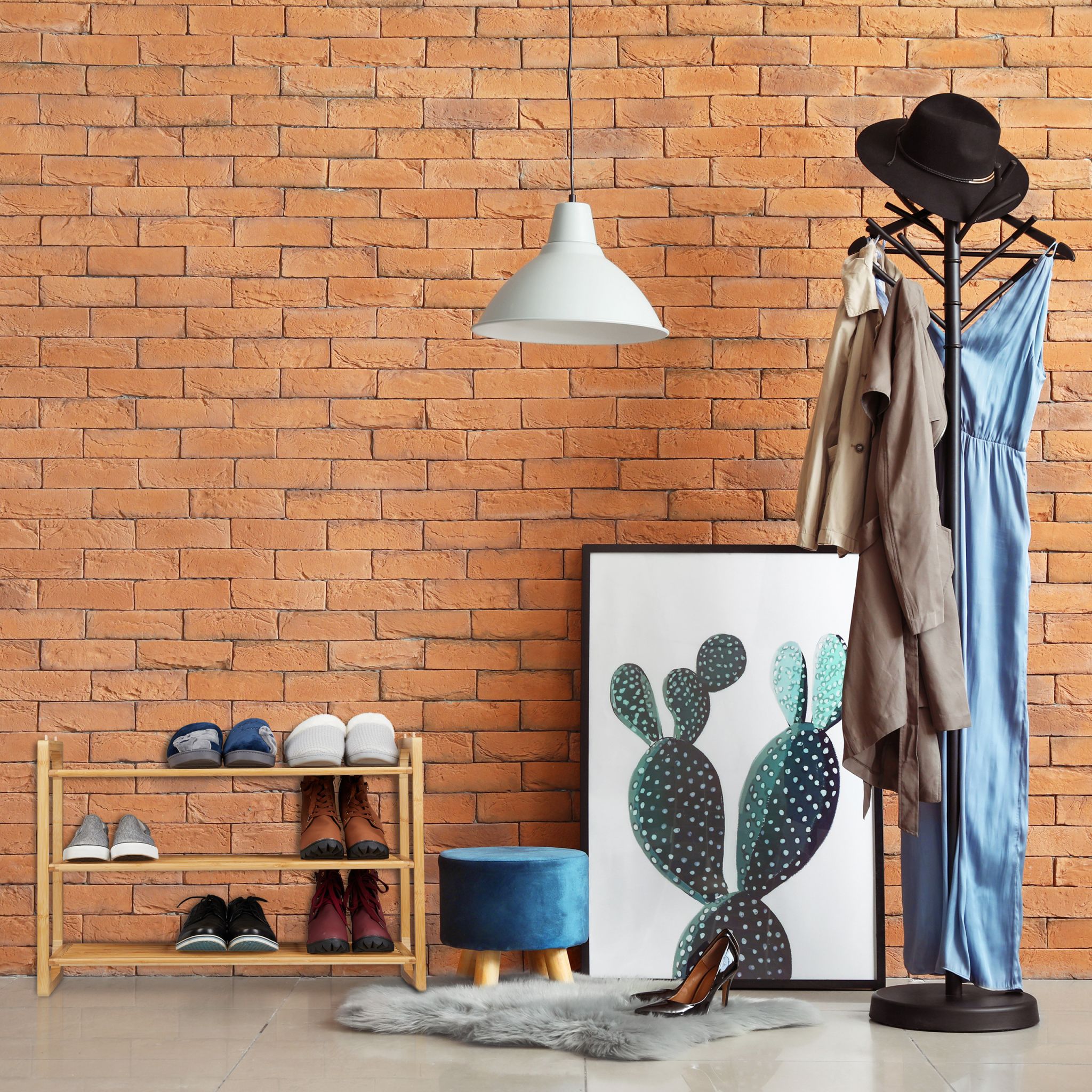 Schuhregal Bambus stapelbar Hellbraun von Relaxdays