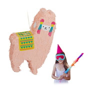 Pinata Lama Gelb-Rosa-Türkis von Relaxdays
