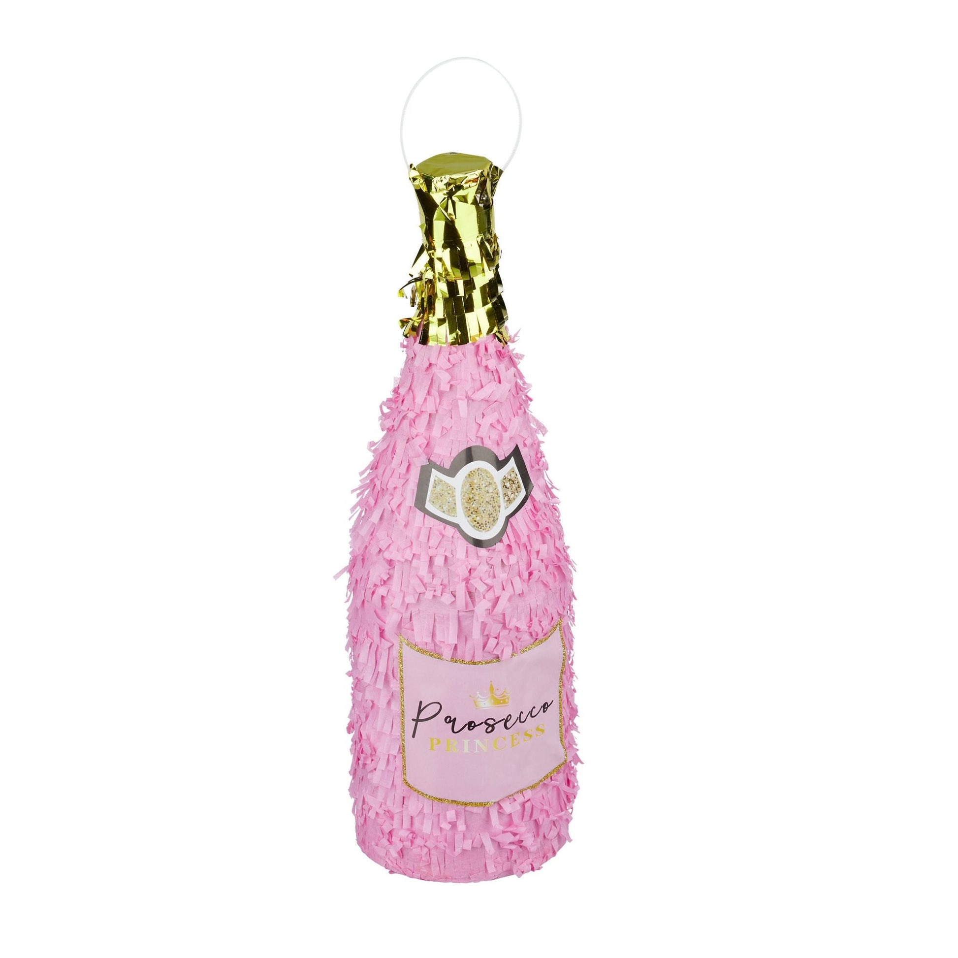 Pinata Sektflasche Gold-Rosa von Relaxdays