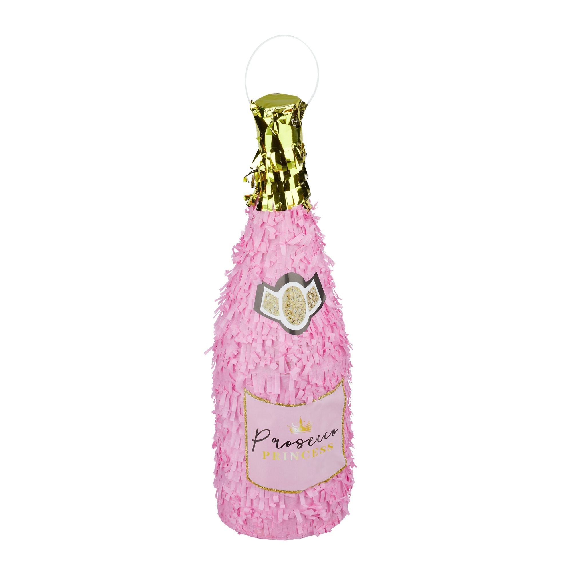 Pinata Sektflasche Gold-Rosa von Relaxdays