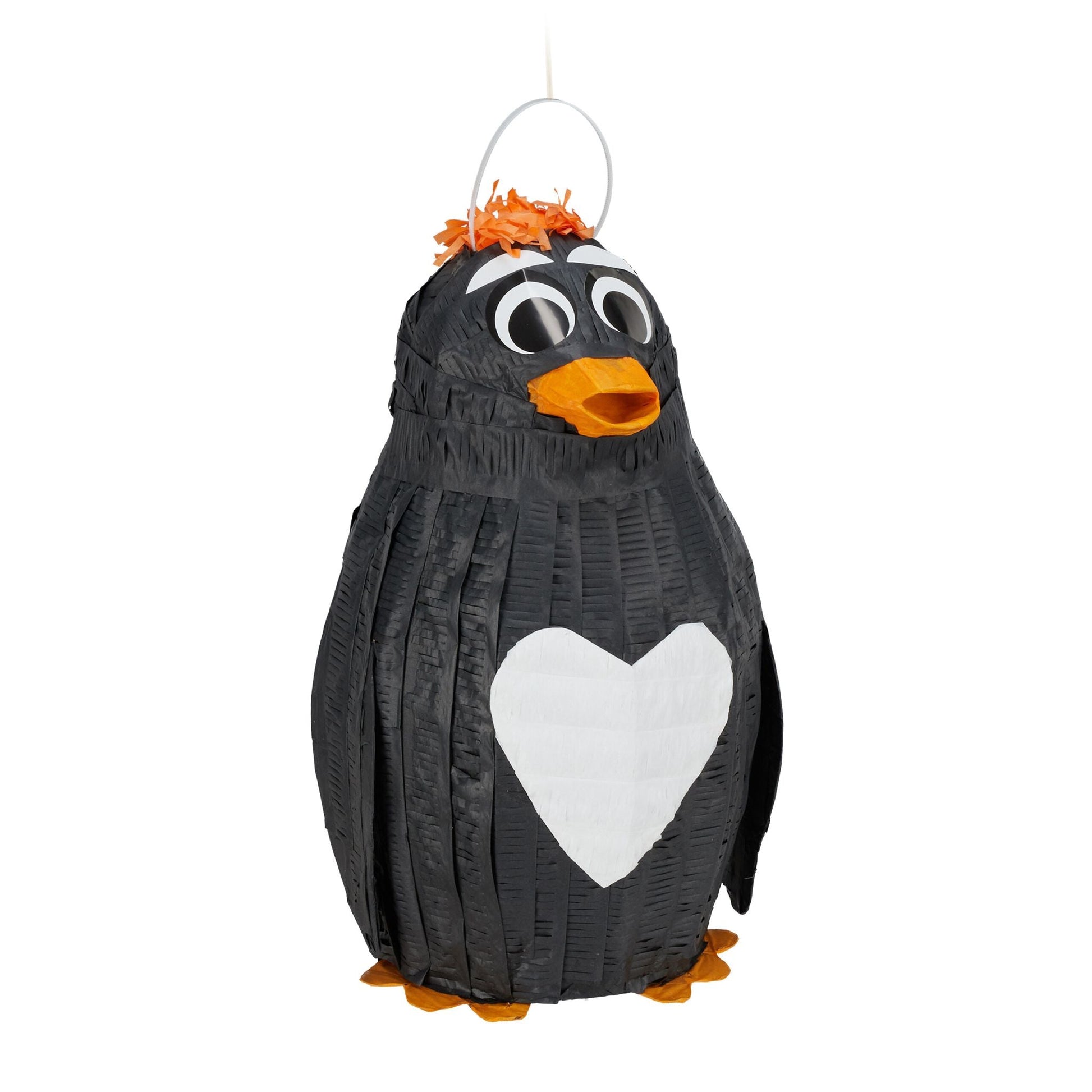 Pinata Pinguin Weiss-Orange-Schwarz von Relaxdays