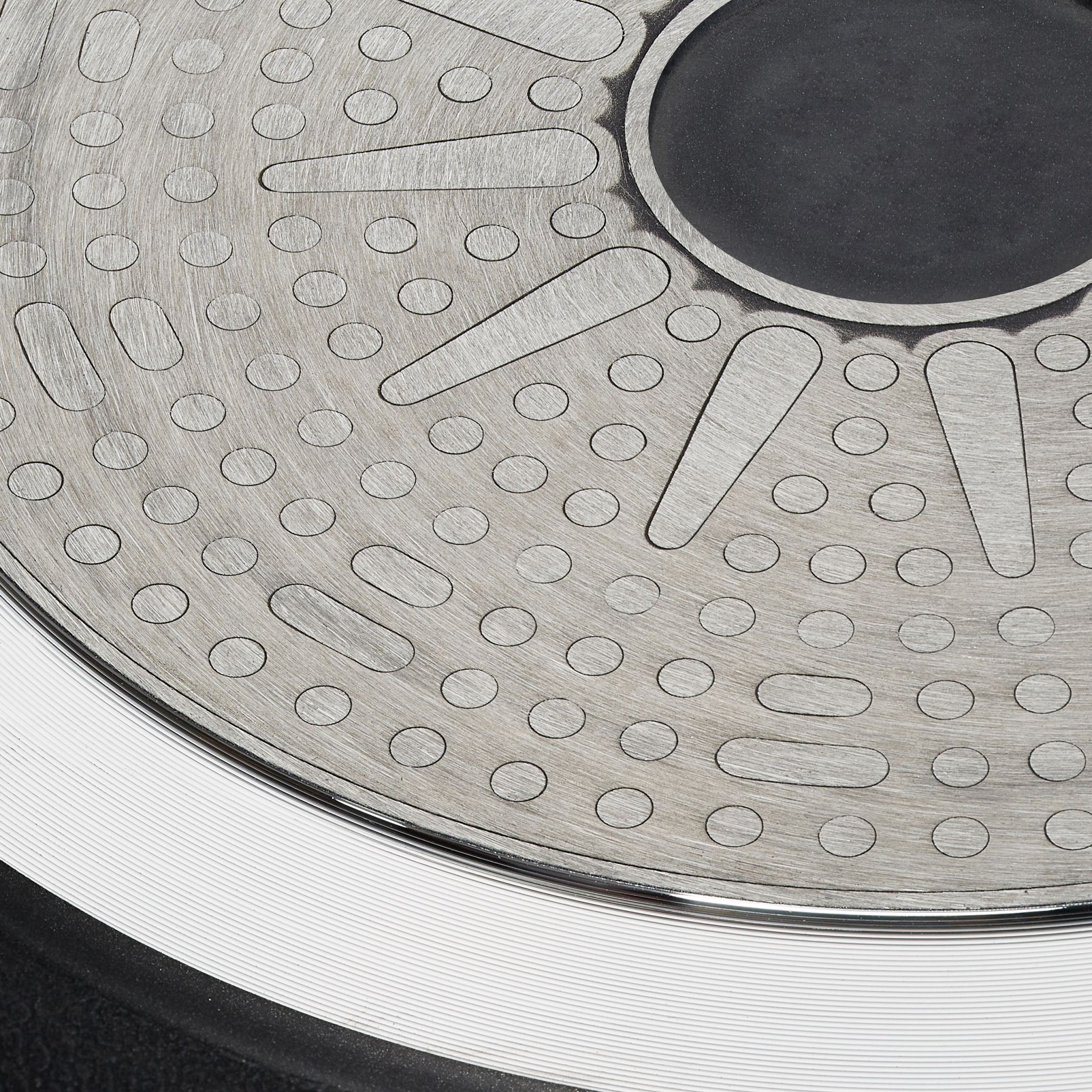 Wok mit Deckel Induktion Schwarz-Silber-Transparent