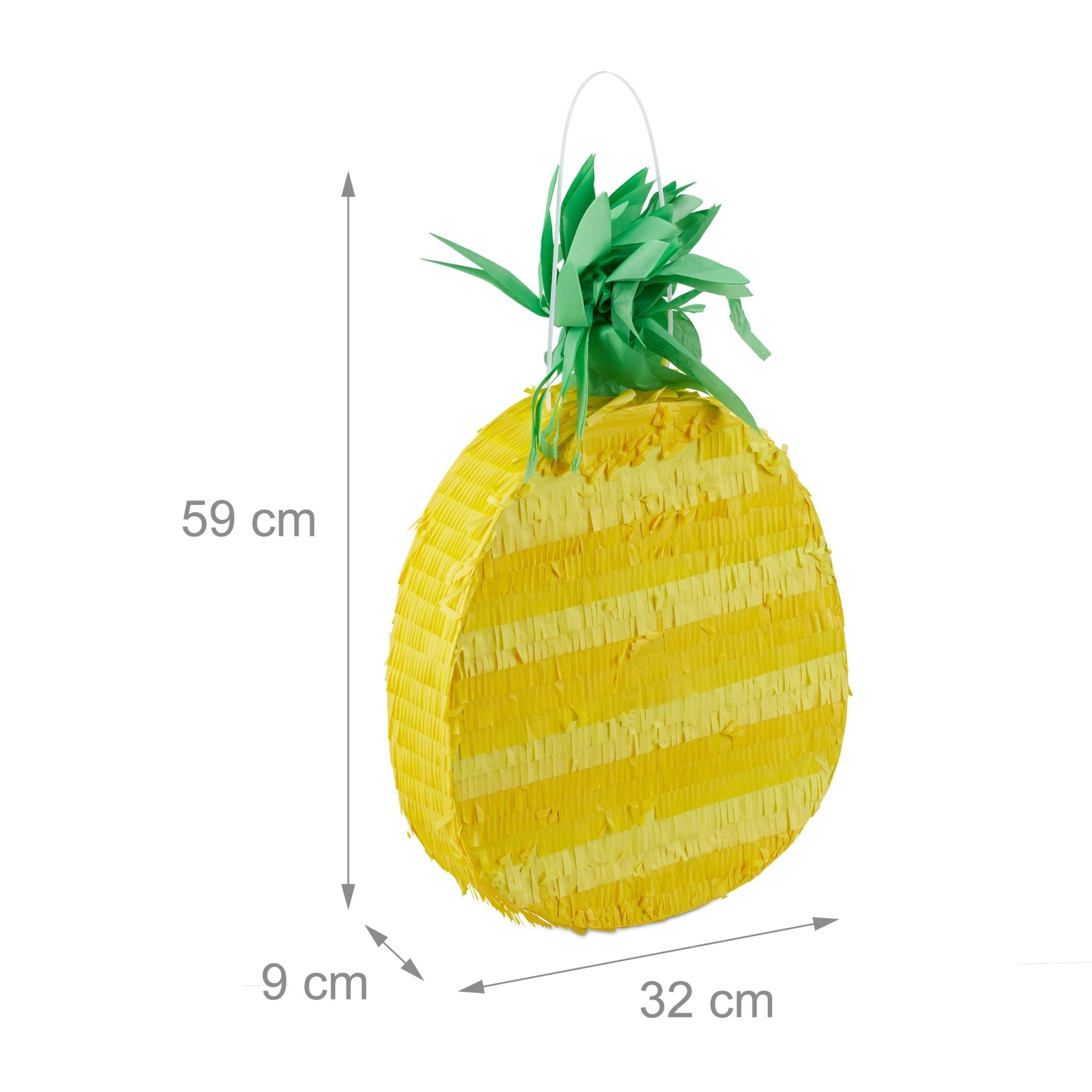 Pinata Ananas Gelb-Grün von Relaxdays