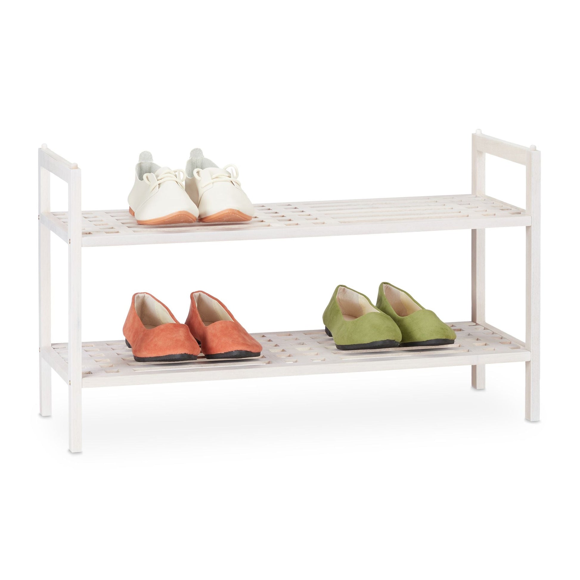 Schuhregal stapelbar weiss Weiss von Relaxdays