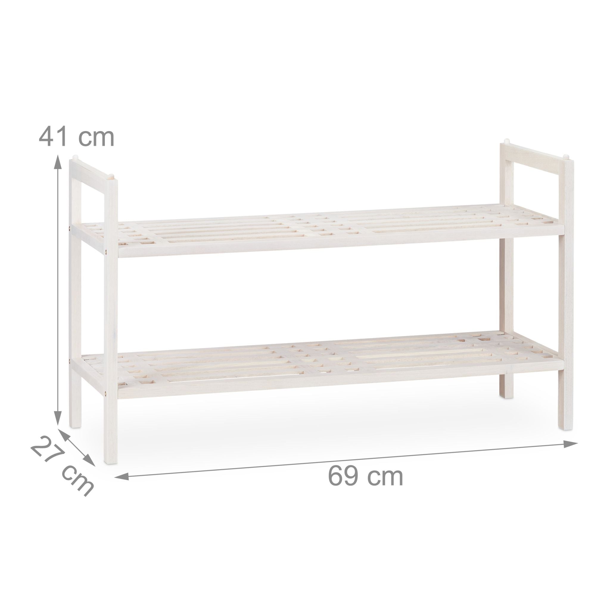 Schuhregal stapelbar weiss Weiss von Relaxdays