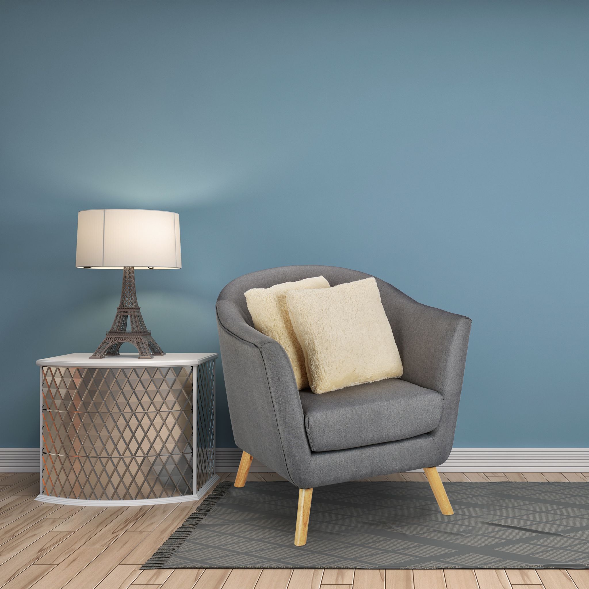 Flauschige Kissen Creme von Relaxdays