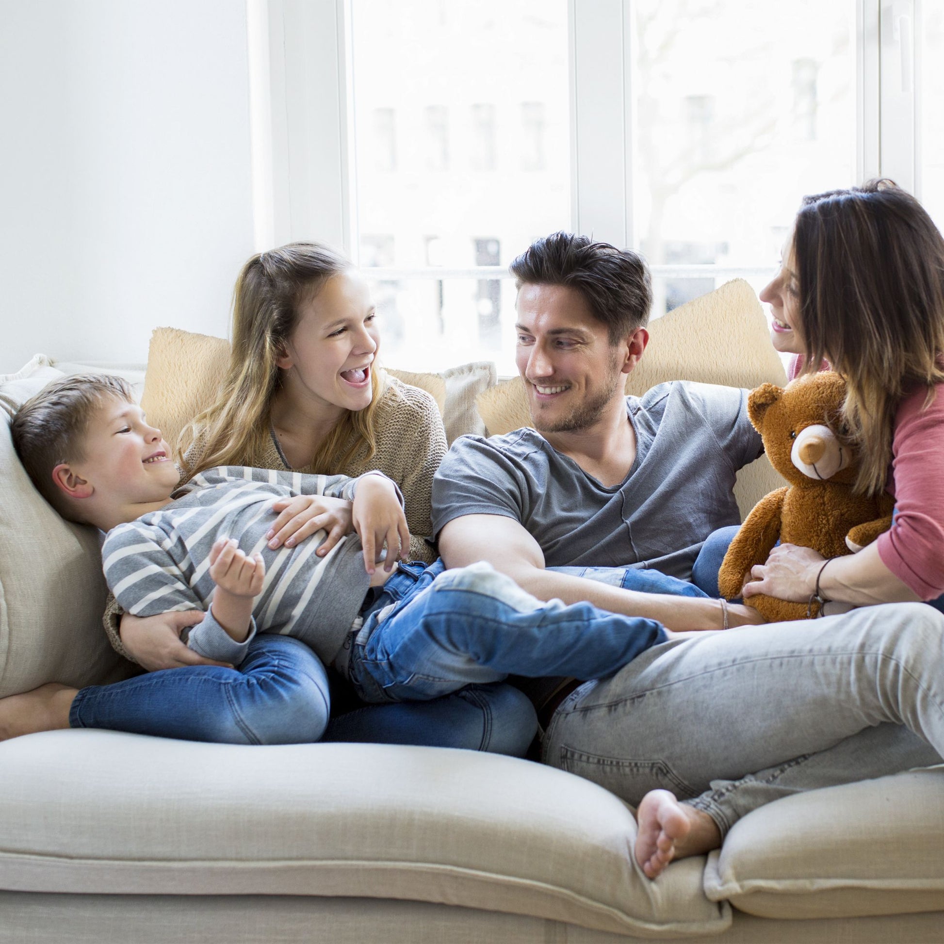 Flauschige Kissen Creme von Relaxdays