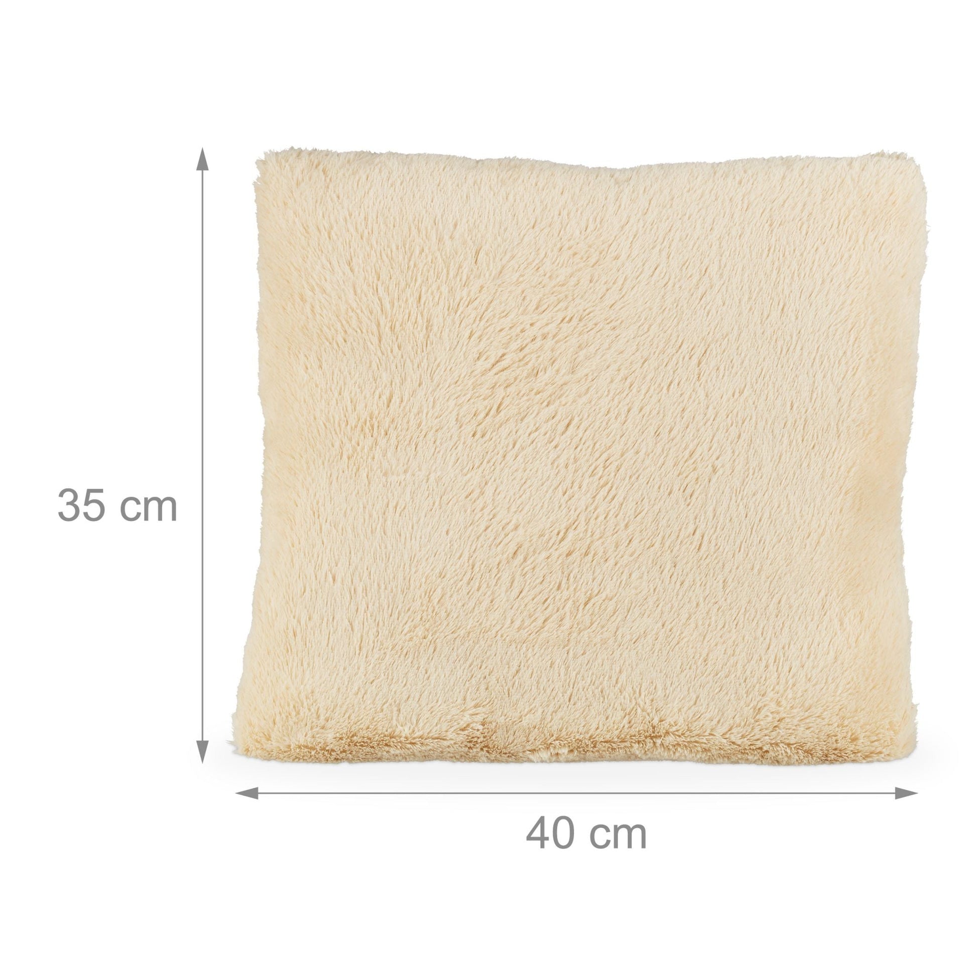 Flauschige Kissen Creme von Relaxdays