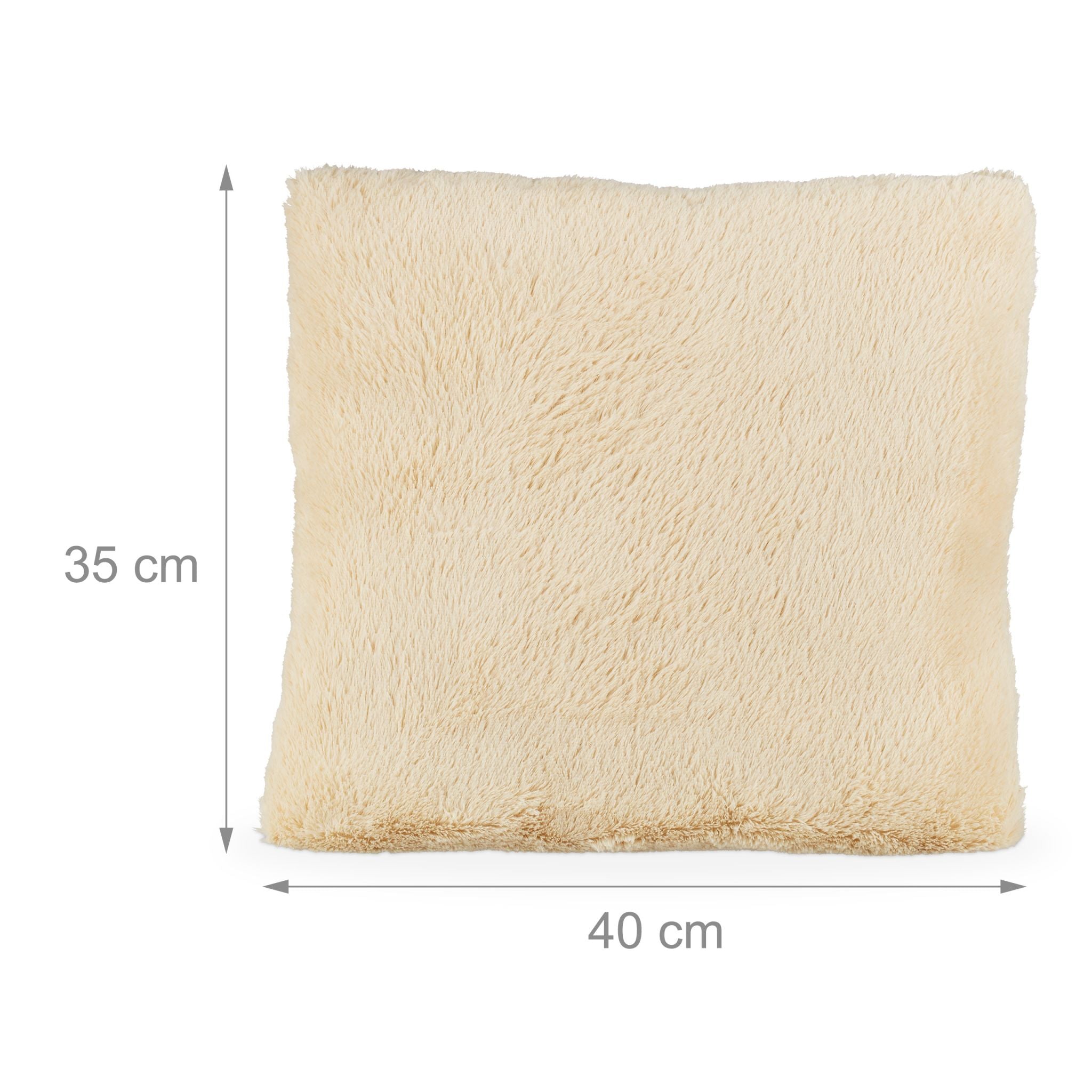 Flauschige Kissen Creme von Relaxdays