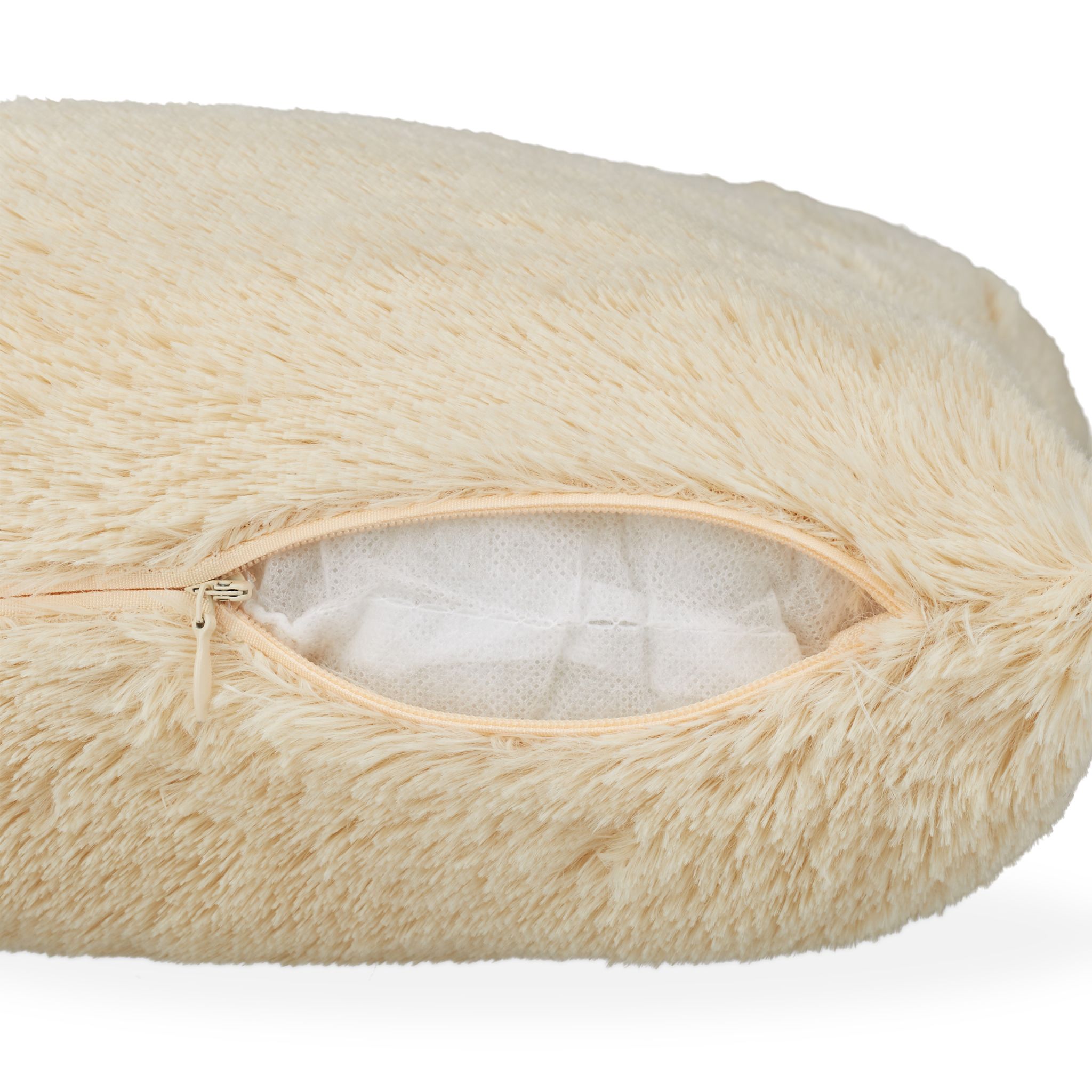 Flauschige Kissen Creme von Relaxdays