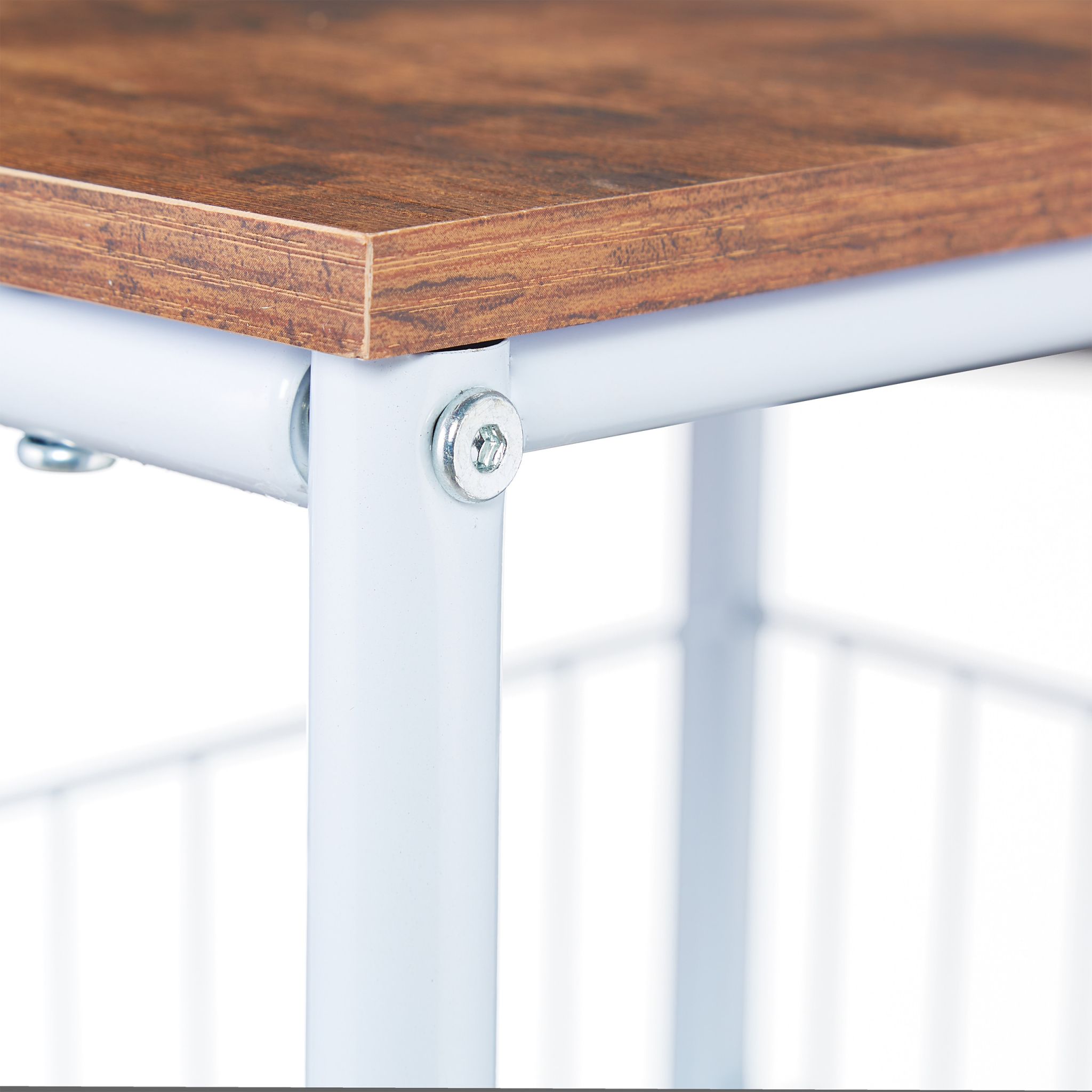 Servierwagen Industrial Weiss-Braun