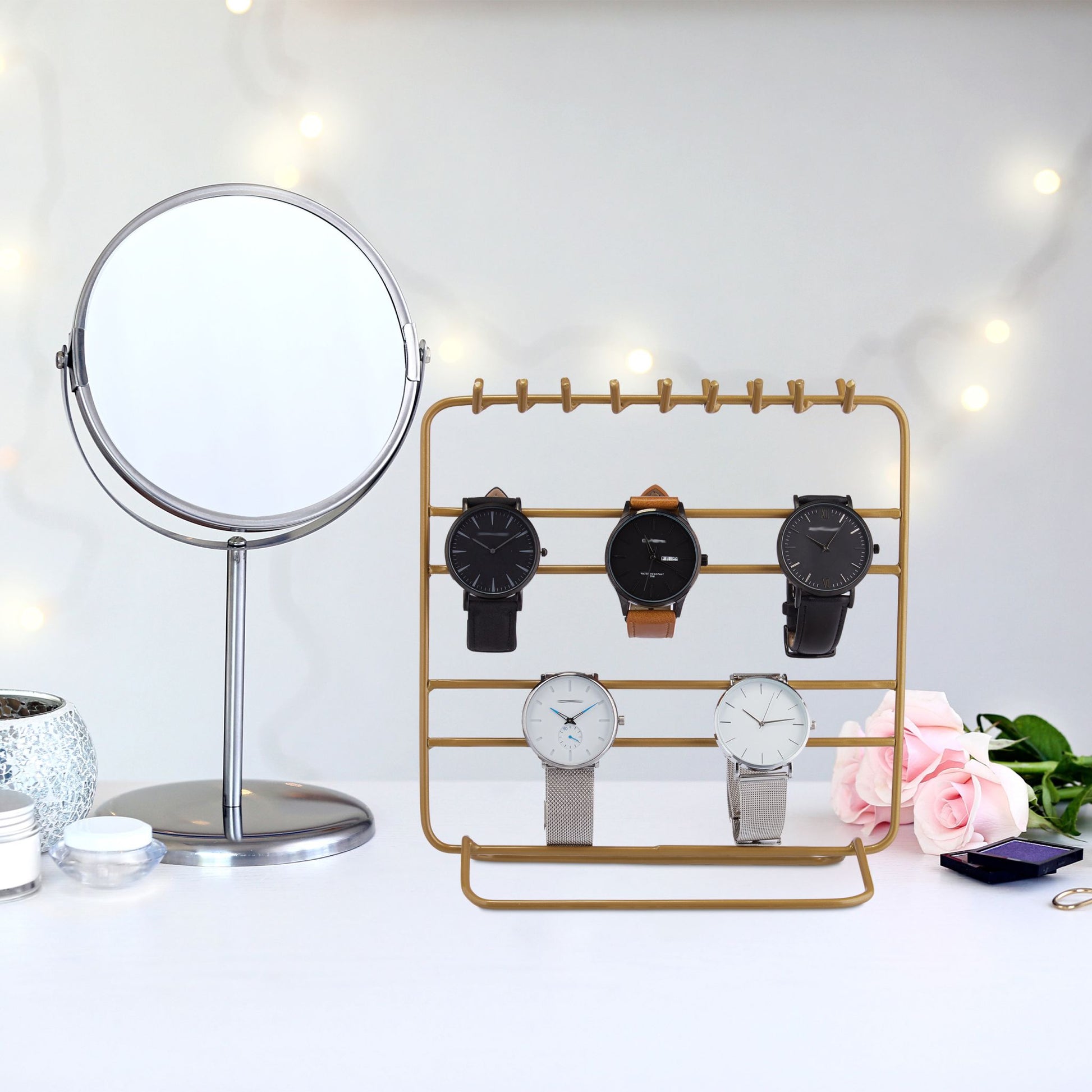 Schmuckständer Ketten und Ohrringe Gold von Relaxdays