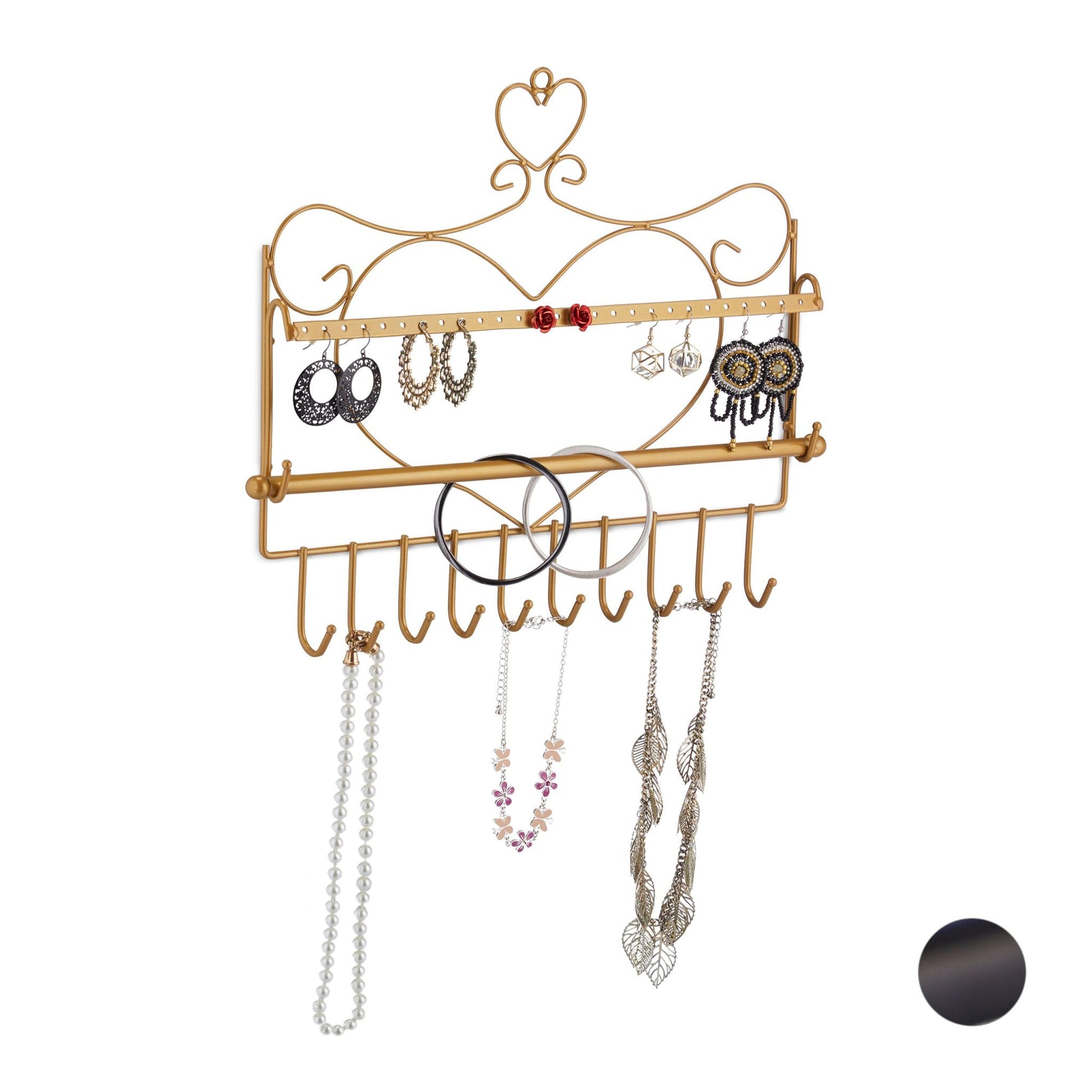 Schmuckhalter Wand Gold von Relaxdays