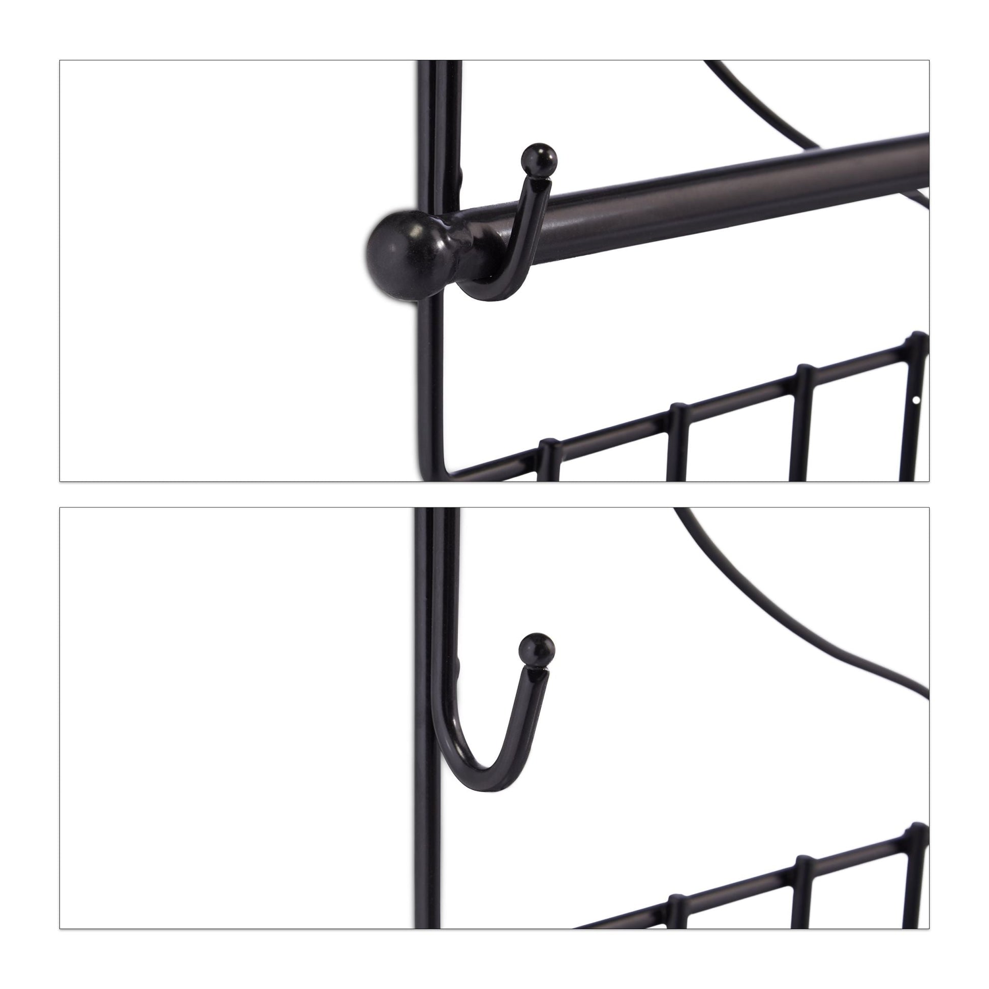 Schmuckhalter Wand Schwarz von Relaxdays