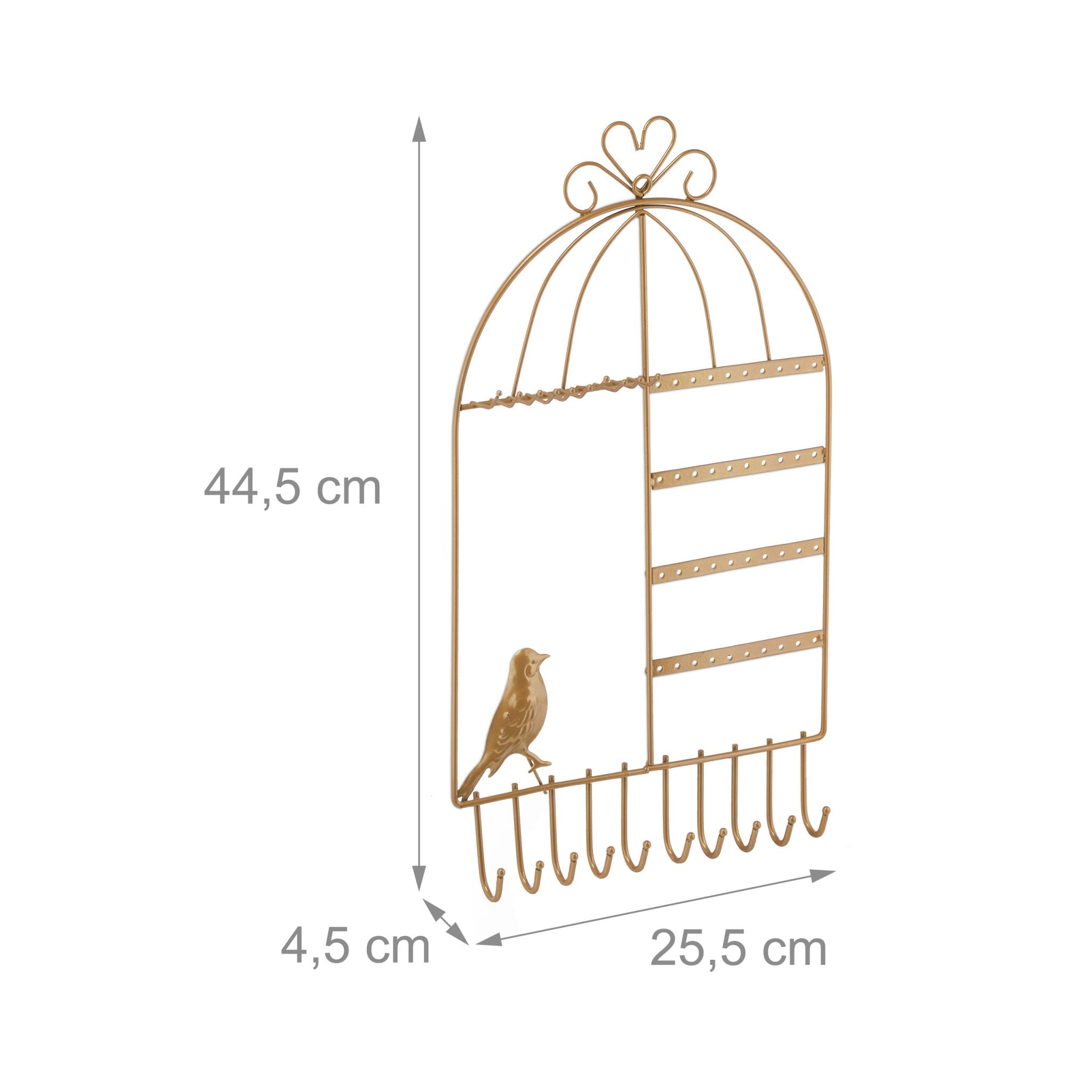 Schmuckhalter Wand Gold von Relaxdays