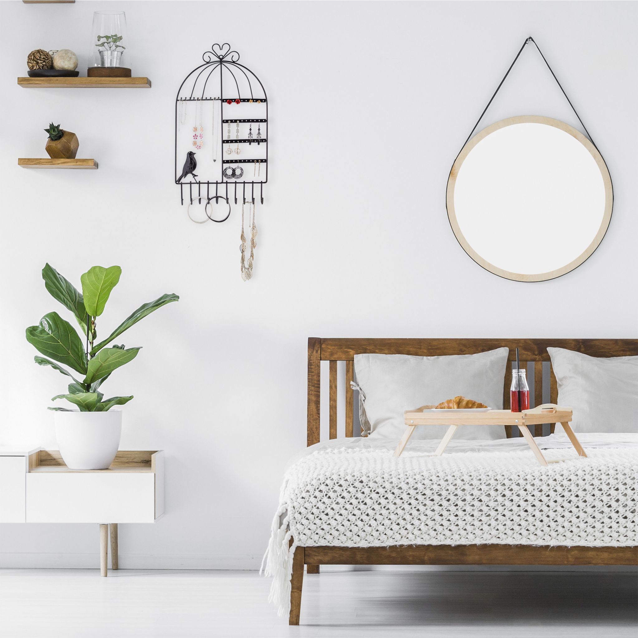 Schmuckhalter Wand Schwarz von Relaxdays