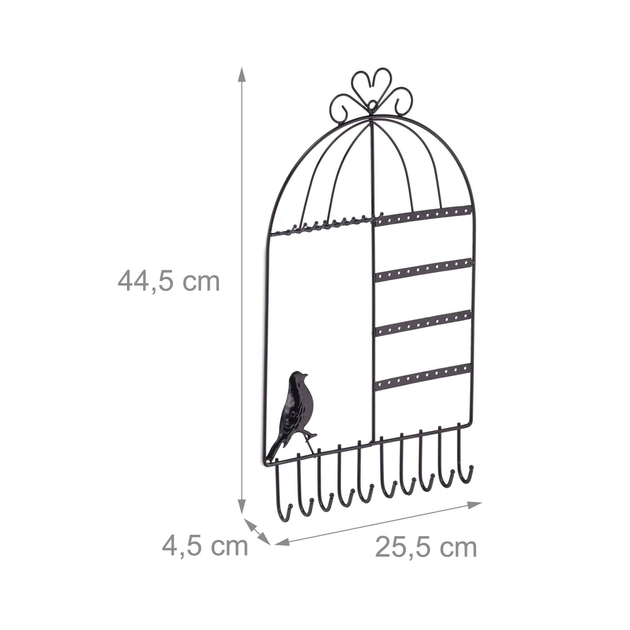 Schmuckhalter Wand Schwarz von Relaxdays