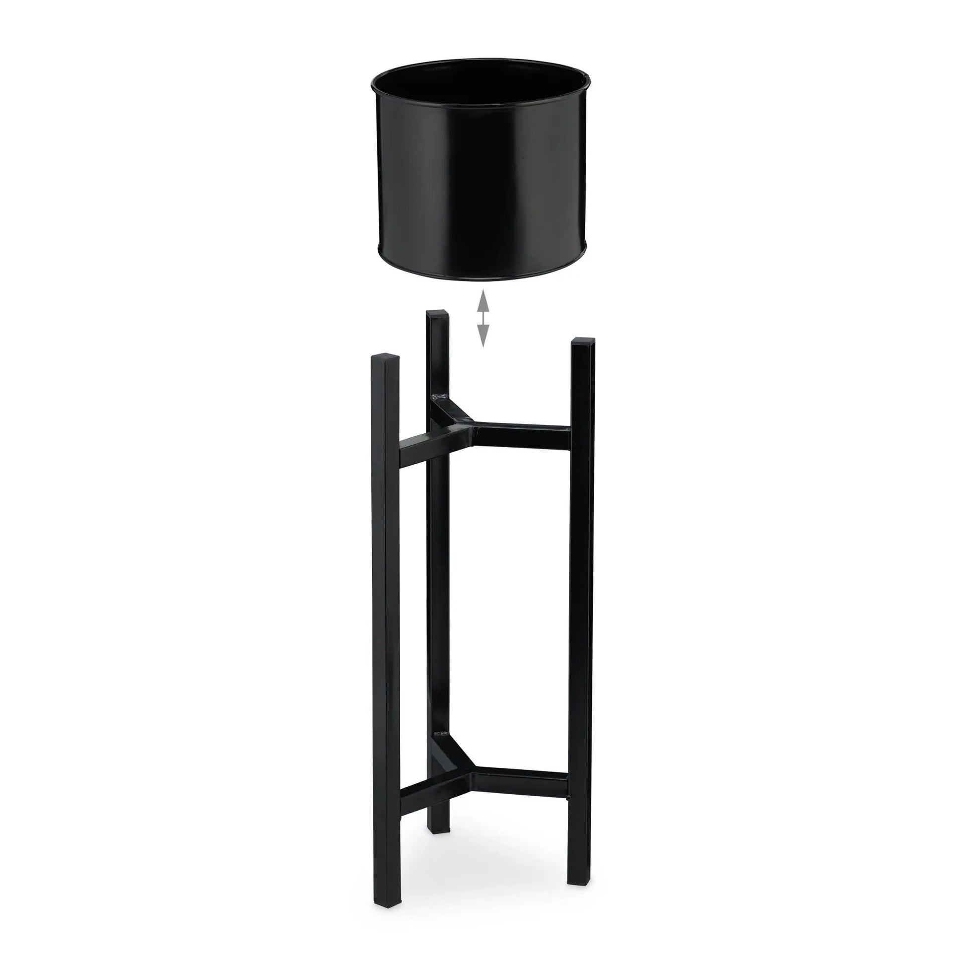Blumentopf Ständer Schwarz von Relaxdays