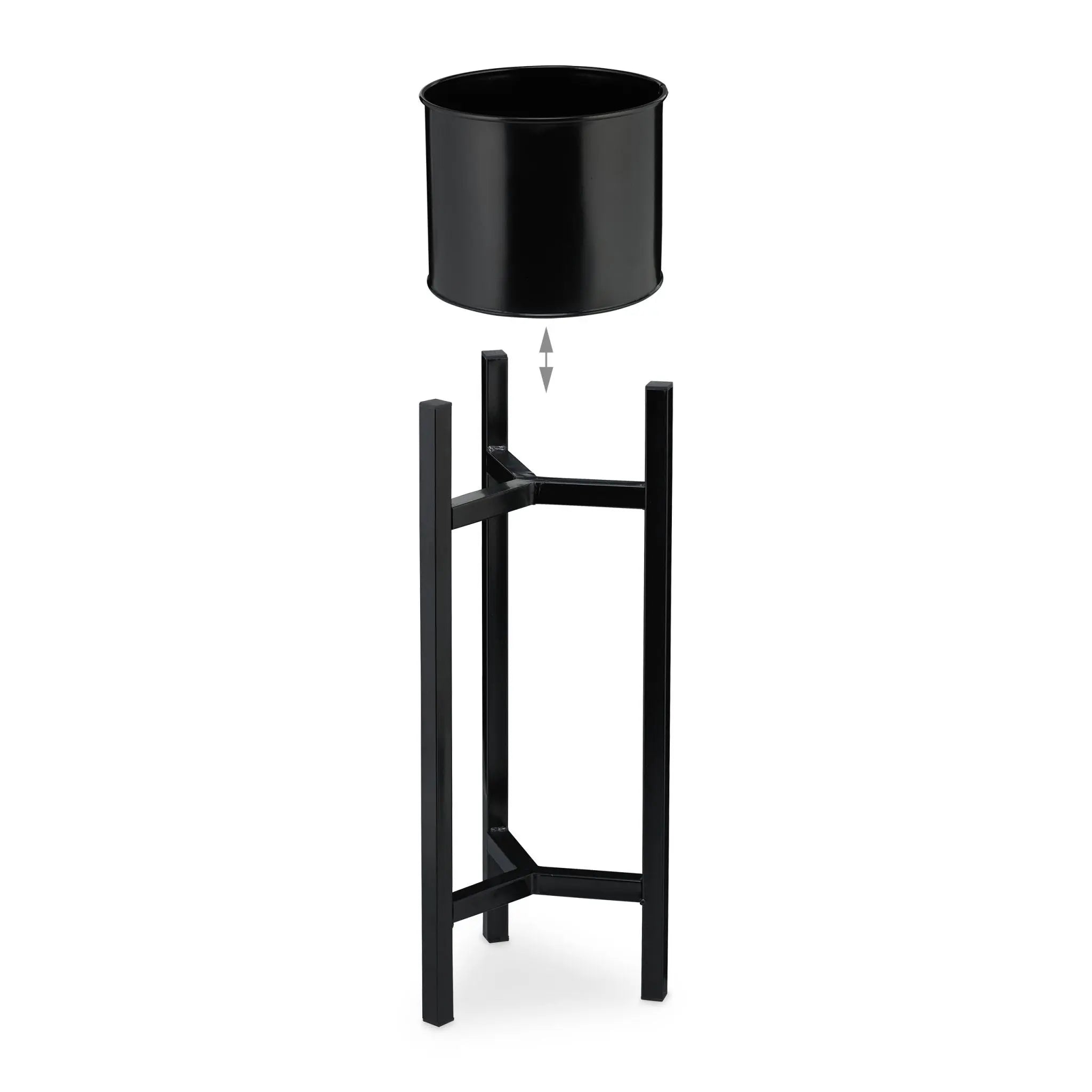 Blumentopf Ständer Schwarz von Relaxdays