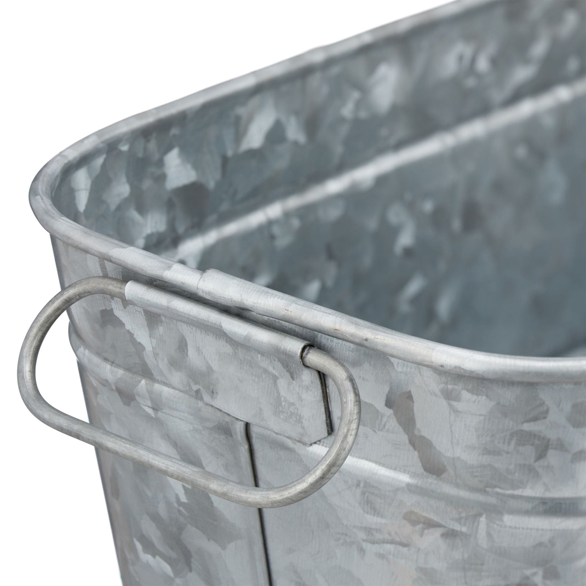 Blumenkasten Metall Silber von Relaxdays