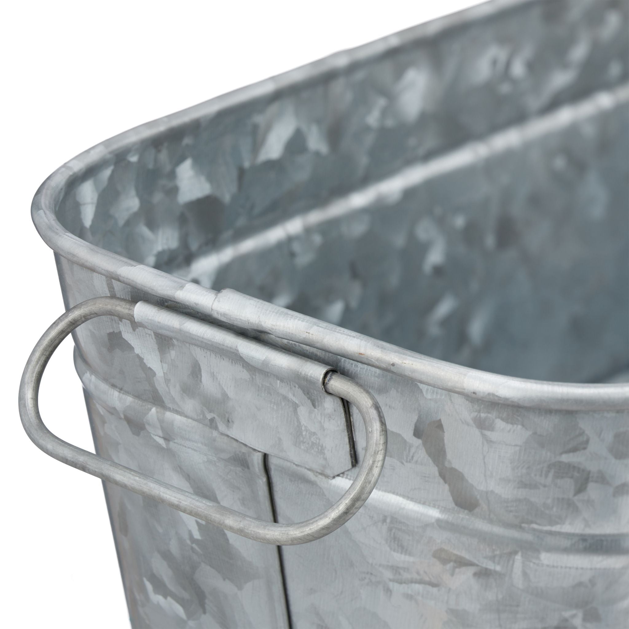 Blumenkasten Metall Silber von Relaxdays