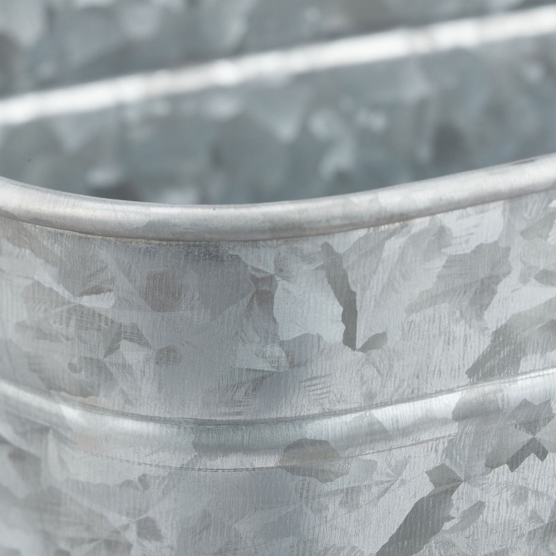 Blumenkasten Metall Silber von Relaxdays