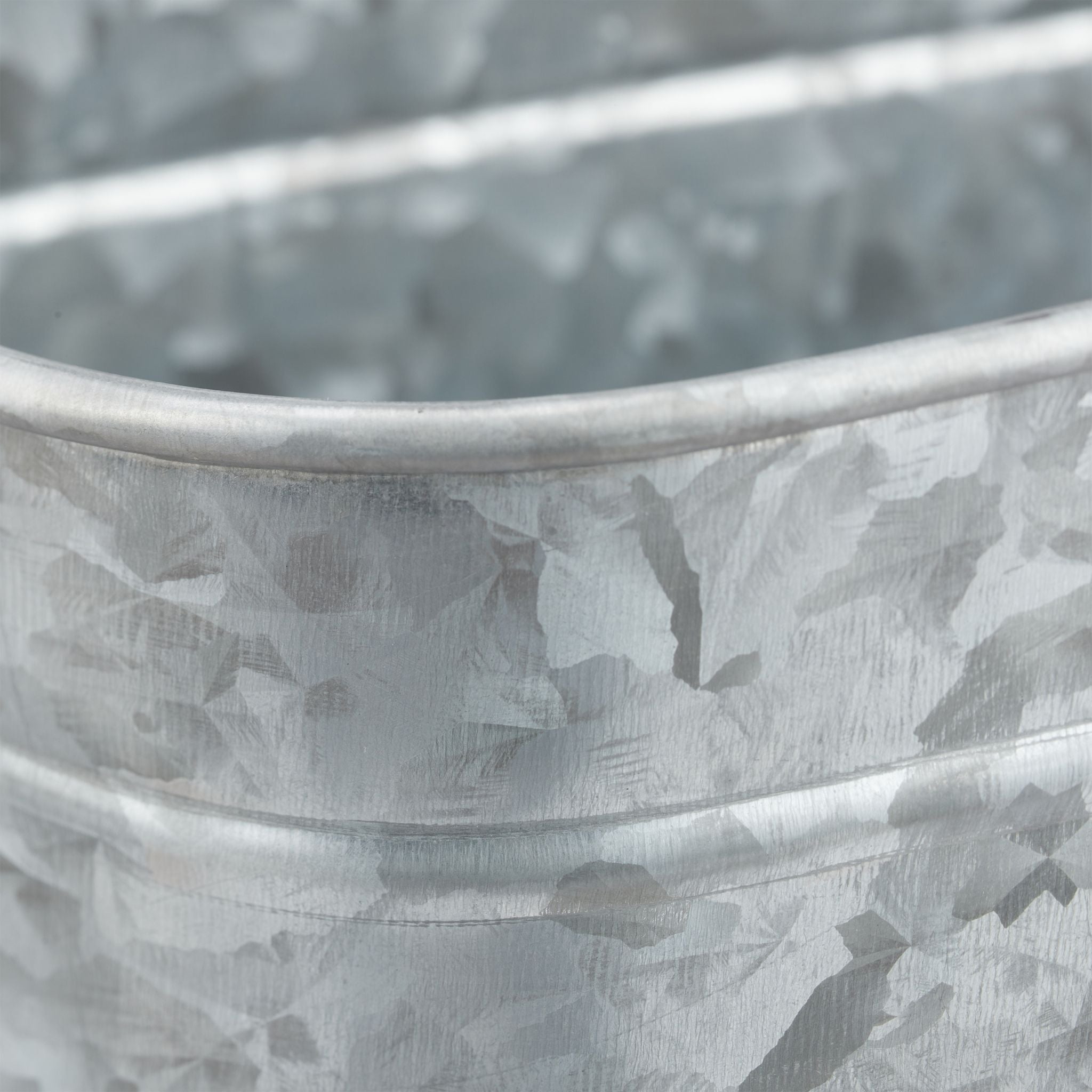 Blumenkasten Metall Silber von Relaxdays