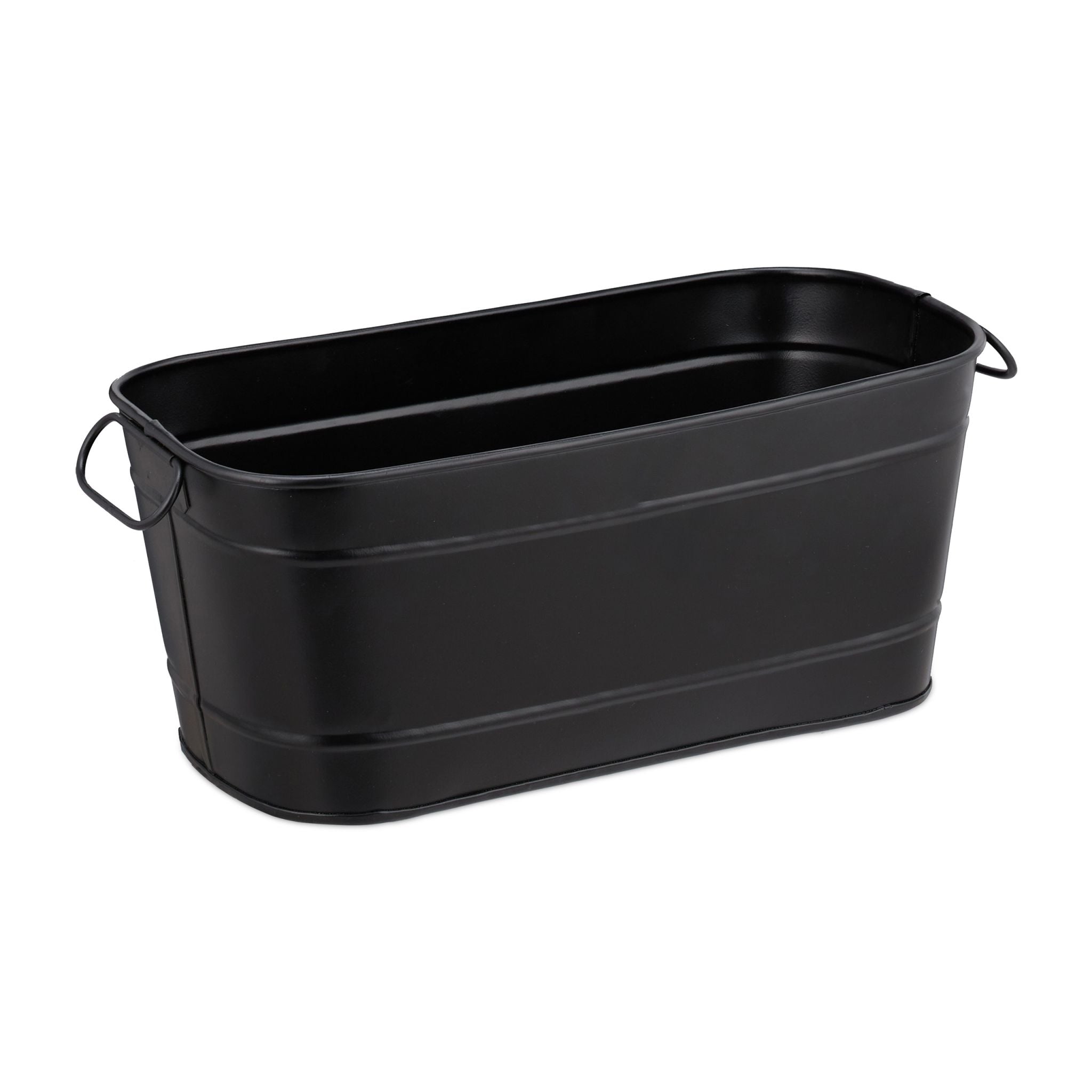 Blumenkasten Metall Schwarz von Relaxdays