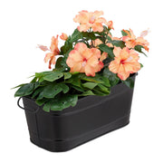 Blumenkasten Metall Schwarz von Relaxdays