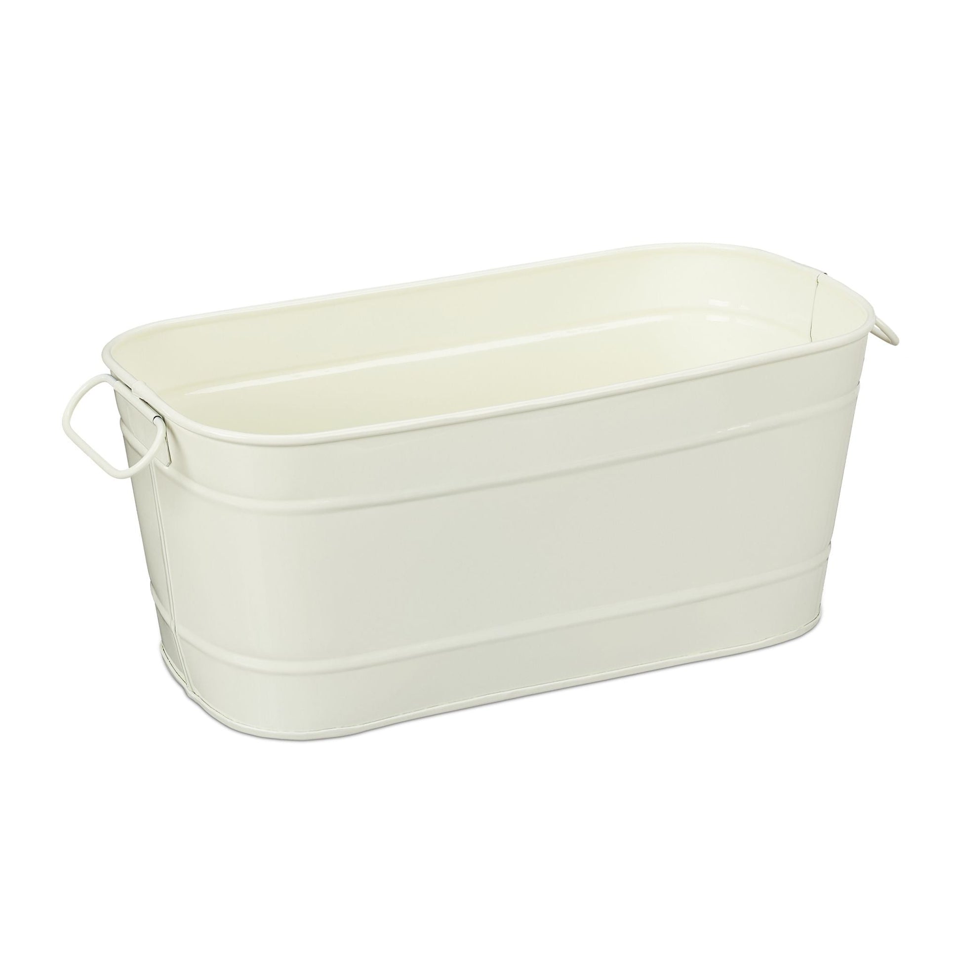Blumenkasten Metall Creme von Relaxdays