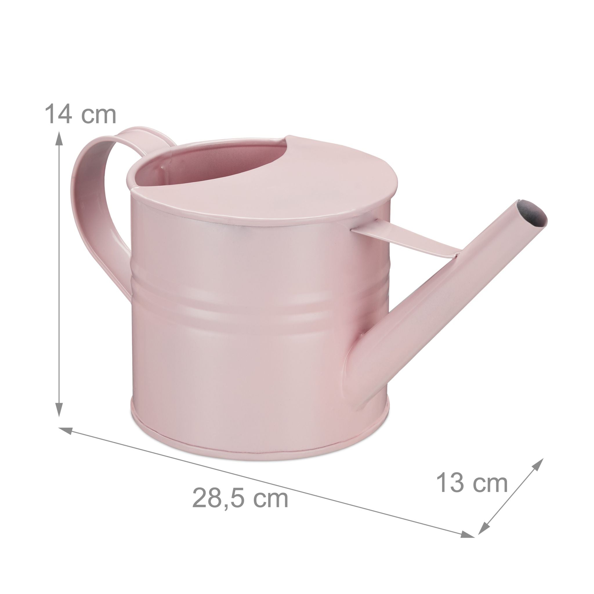 Giesskanne Metall Rosa von Relaxdays