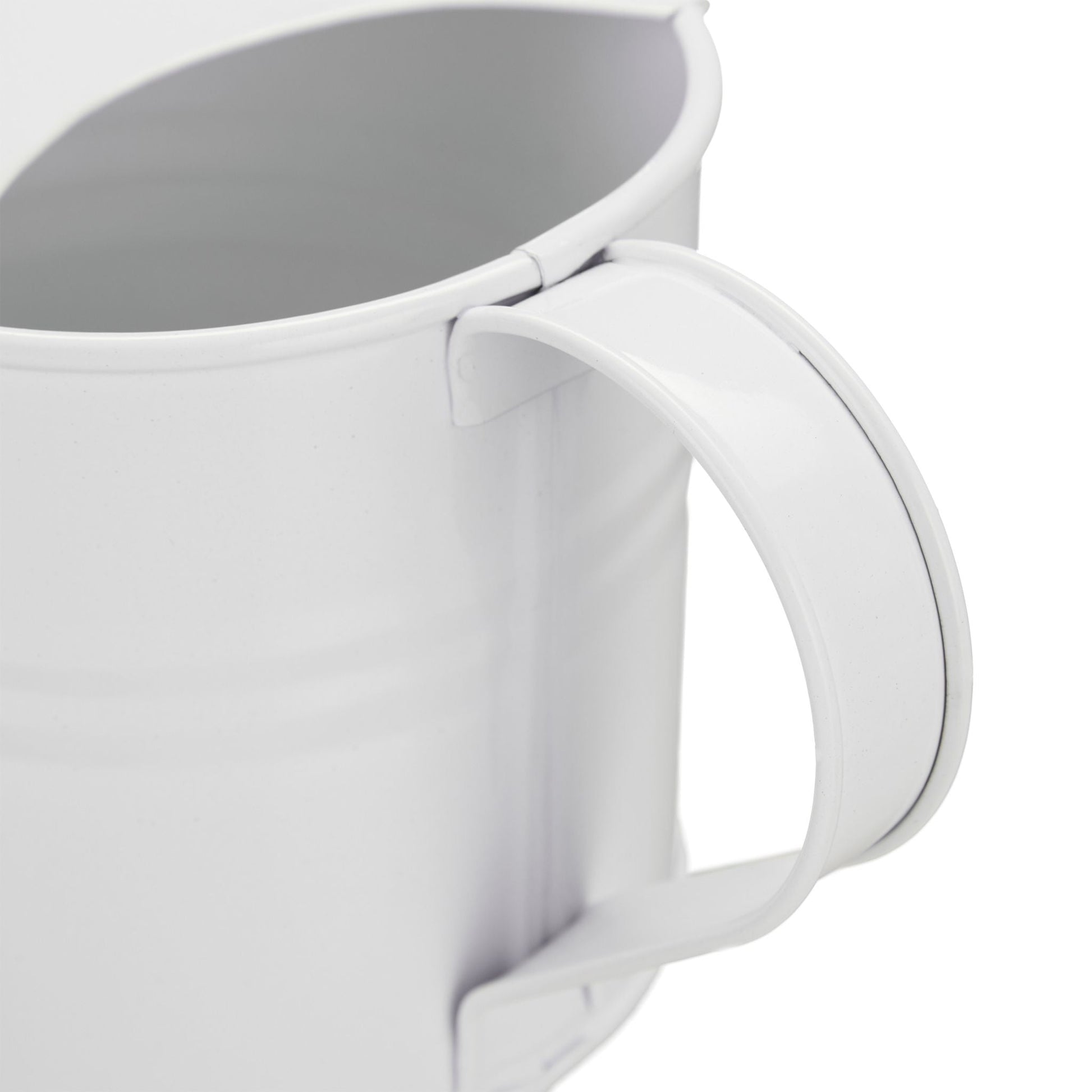 Giesskanne Metall Weiss von Relaxdays