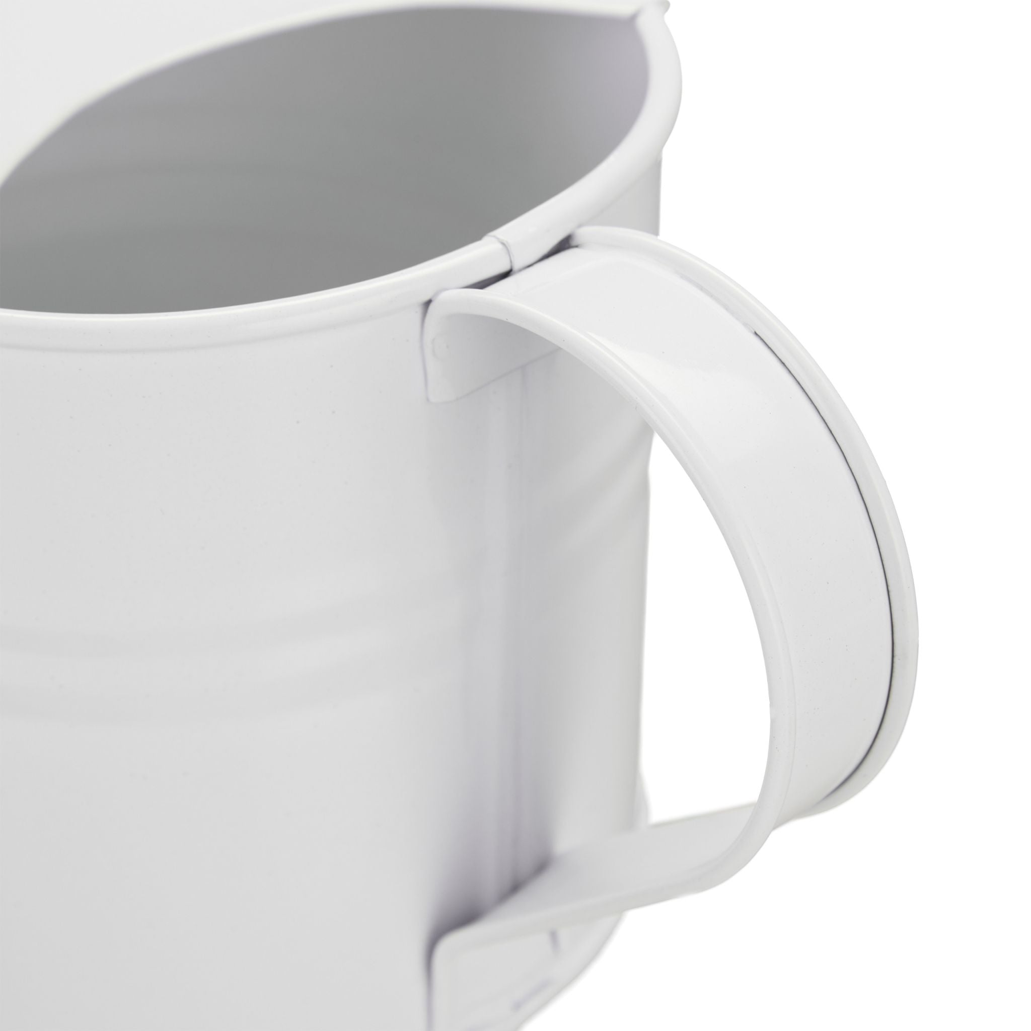 Giesskanne Metall Weiss von Relaxdays