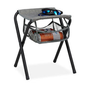 Campinghocker faltbar mit Tasche Grau von Relaxdays