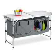 Campingtisch klappbar Silber-Grau von Relaxdays